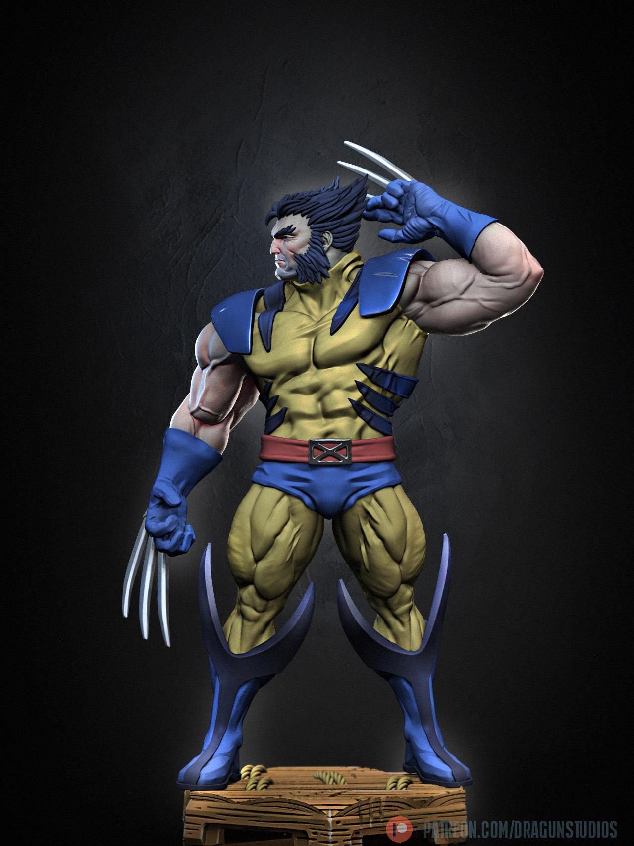 Berkserker Badger Miniature (2 Variations) - DraGun Studios - 28mm / 32mm / 36mm / 75mm