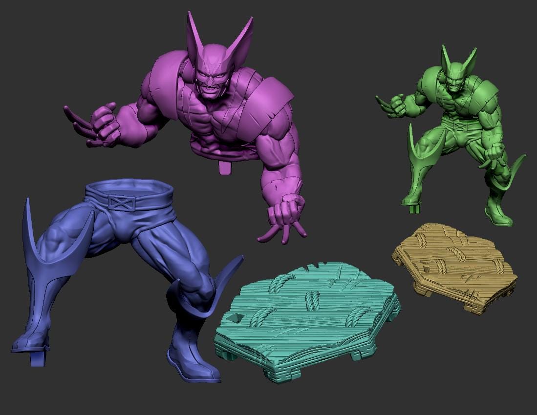 Berkserker Badger Miniature (2 Variations) - DraGun Studios - 28mm / 32mm / 36mm / 75mm