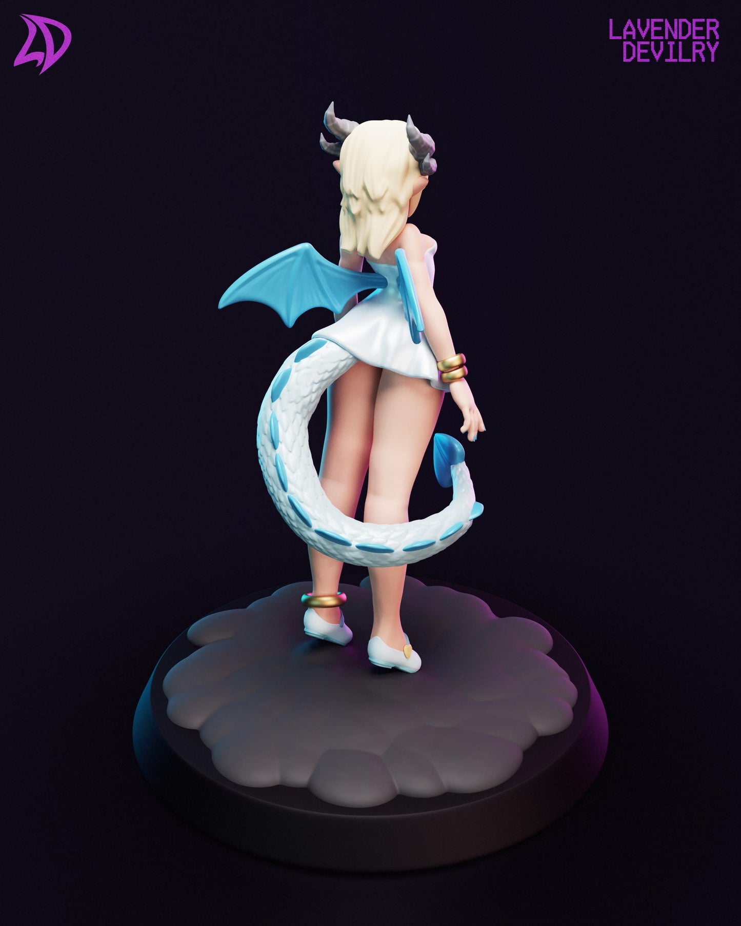 Amara, Dragon of Mercy Miniature - Lavender Devilry - 28mm / 32mm / 36mm / 75mm