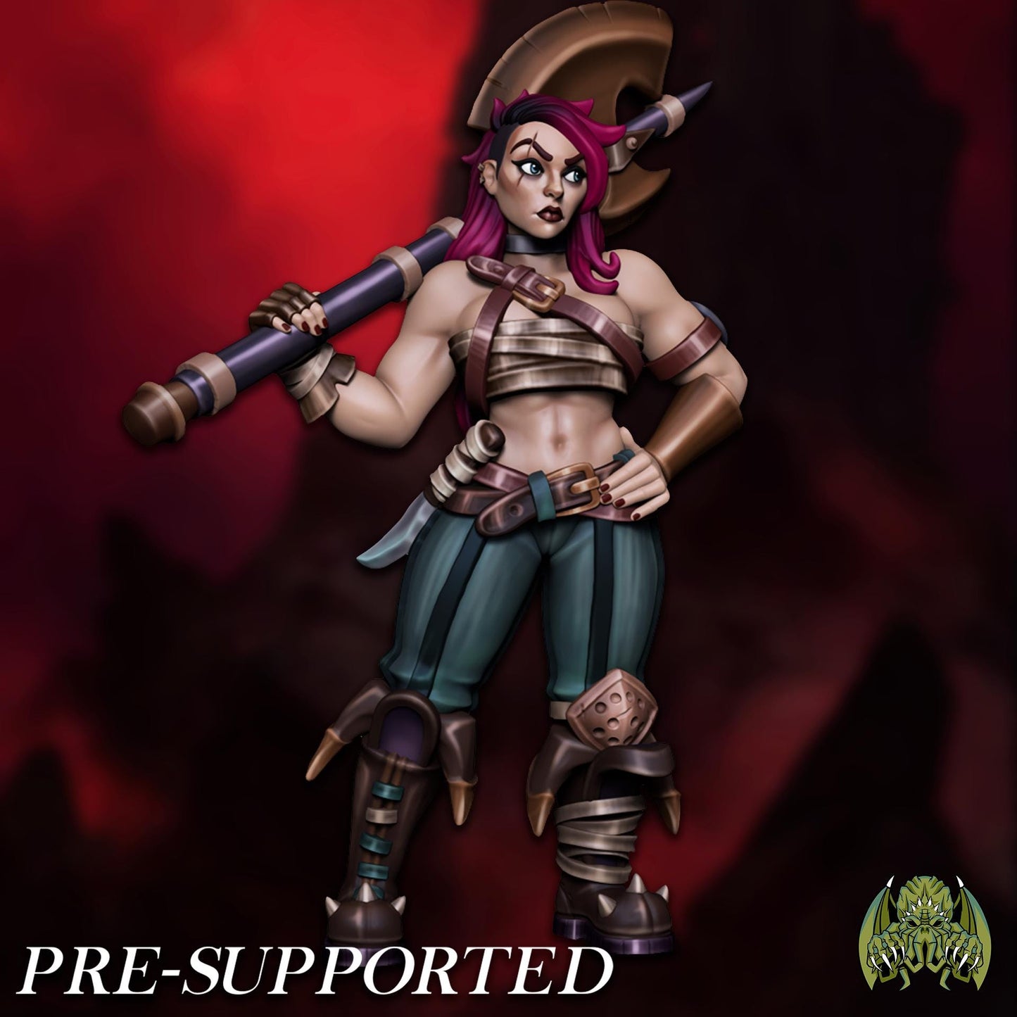 Moxi the Barbarian Miniature - Miniatures of Madness - 28mm / 32mm / 36mm / Bust / Diorama