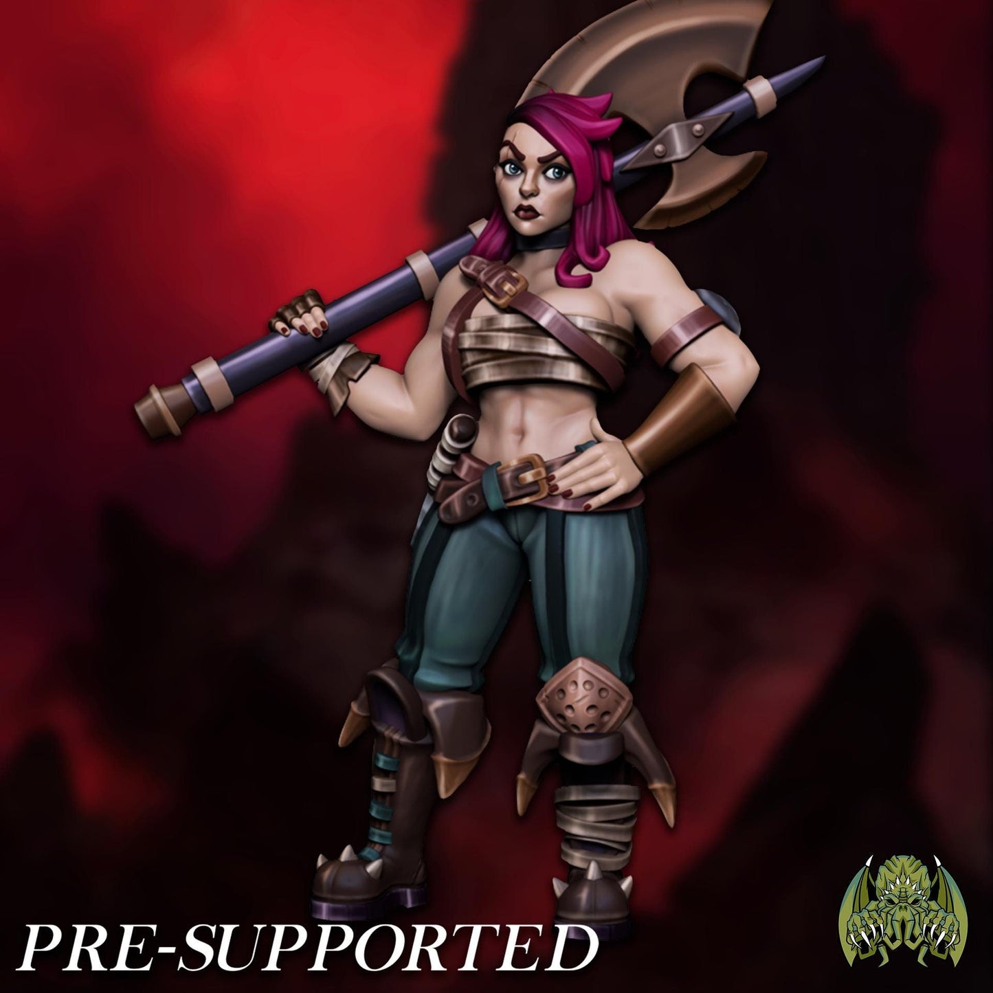 Moxi the Barbarian Miniature - Miniatures of Madness - 28mm / 32mm / 36mm / Bust / Diorama