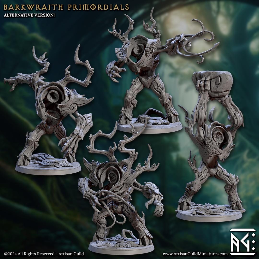 Barkwraith Primordial Miniature (4 Variations) - Artisan Guild - 28mm / 32mm / 36mm