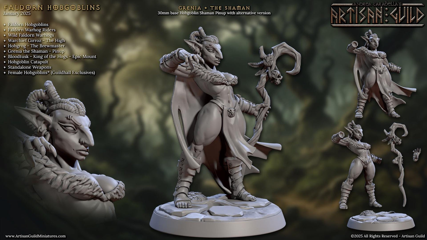 Hobgoblin Grenia the Shaman Miniature - Artisan Guild - 28mm / 32mm / 36mm
