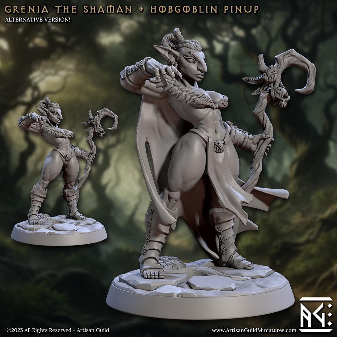 Hobgoblin Grenia the Shaman Miniature - Artisan Guild - 28mm / 32mm / 36mm