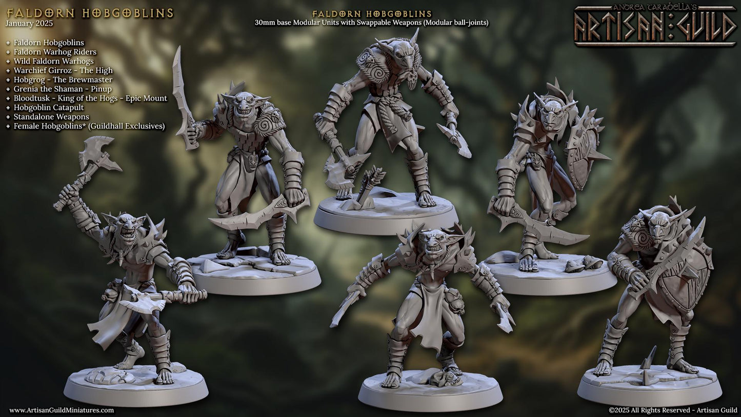 Faldorn Hobgoblin Miniature (6 Variations) - Artisan Guild - 28mm / 32mm / 36mm