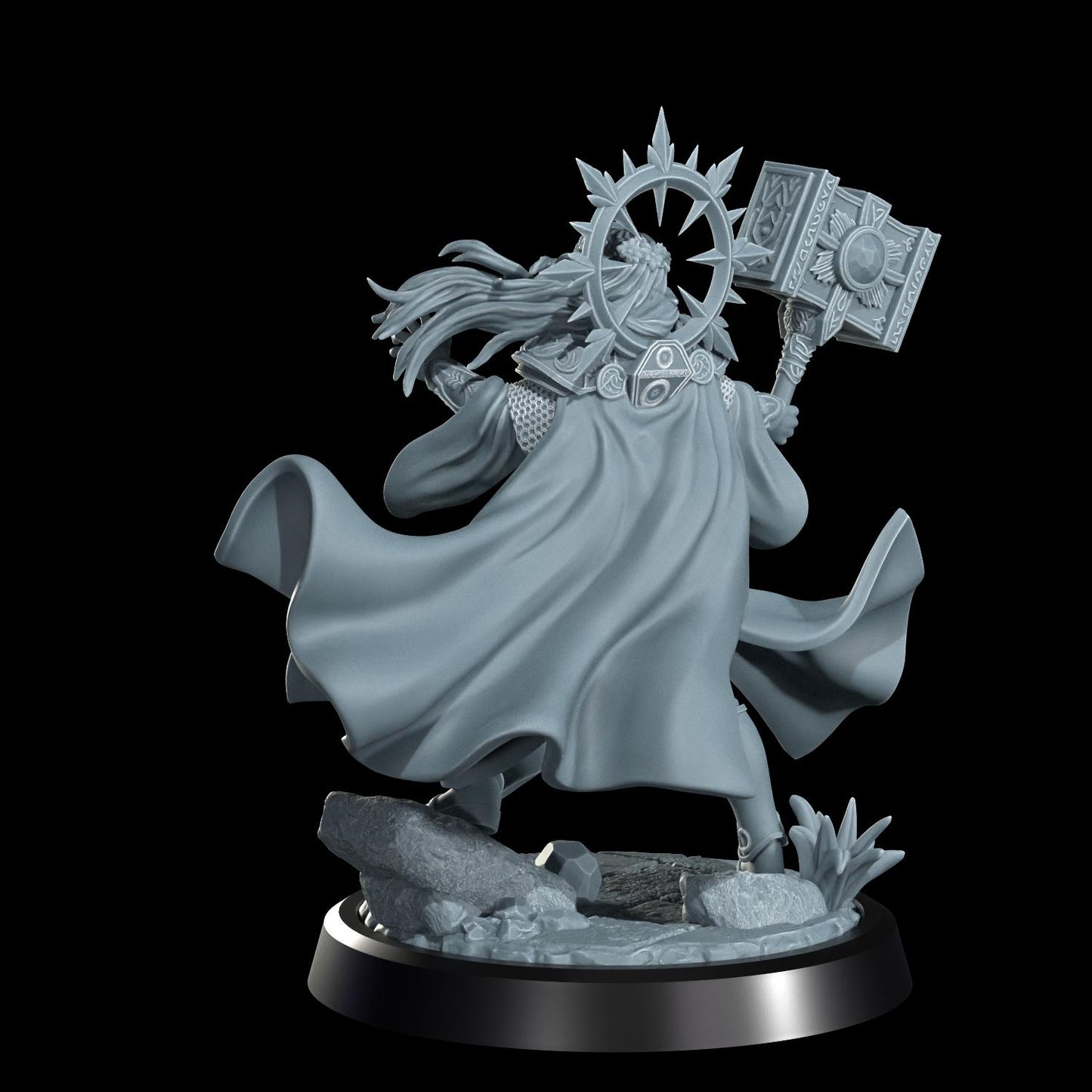 Aasimar Cleric Miniature (Alternate Weapon Variations) - Cosmondo - 28mm / 32mm / 36mm / 75mm / 120mm