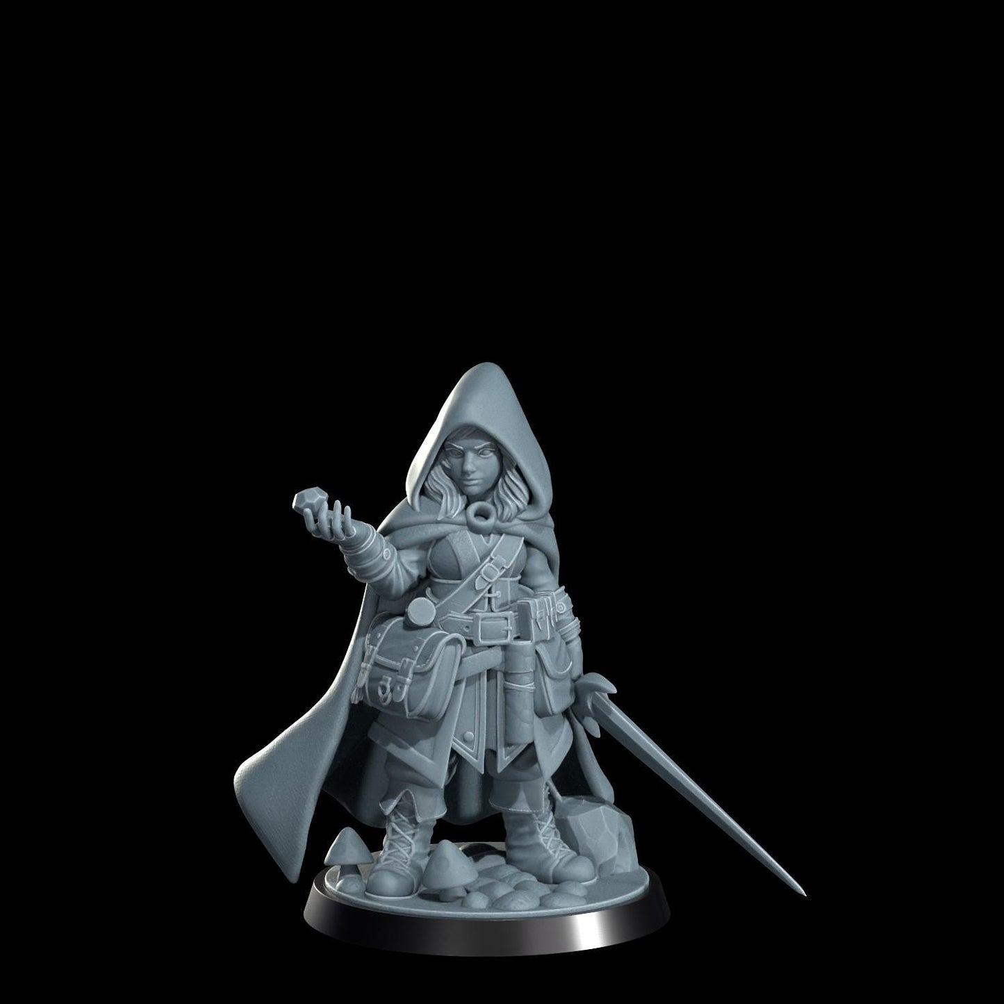 Halfling Rogue Miniature (Alternate Weapon Variations) - Cosmondo - 28mm / 32mm / 36mm / 75mm / 120mm