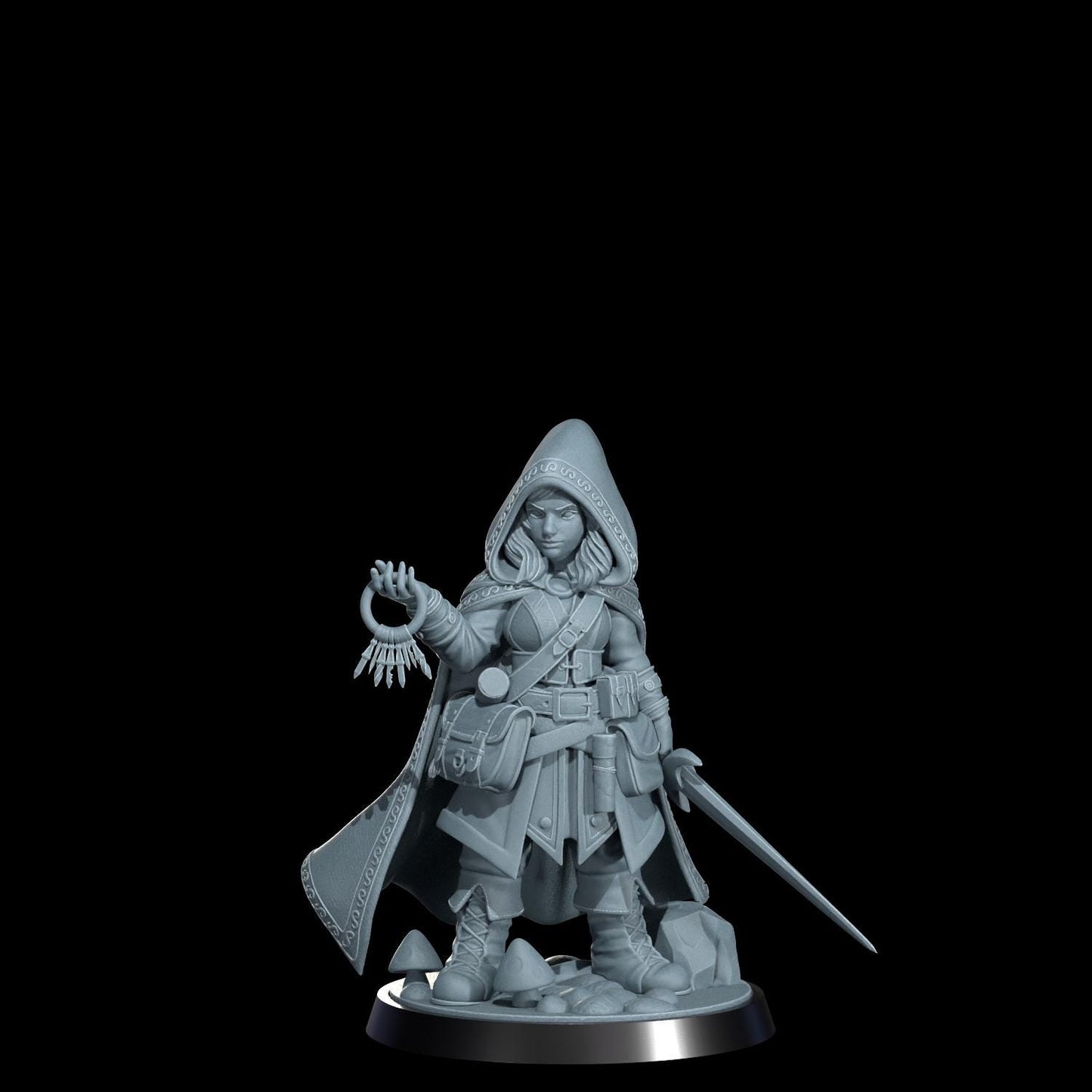 Halfling Rogue Miniature (Alternate Weapon Variations) - Cosmondo - 28mm / 32mm / 36mm / 75mm / 120mm