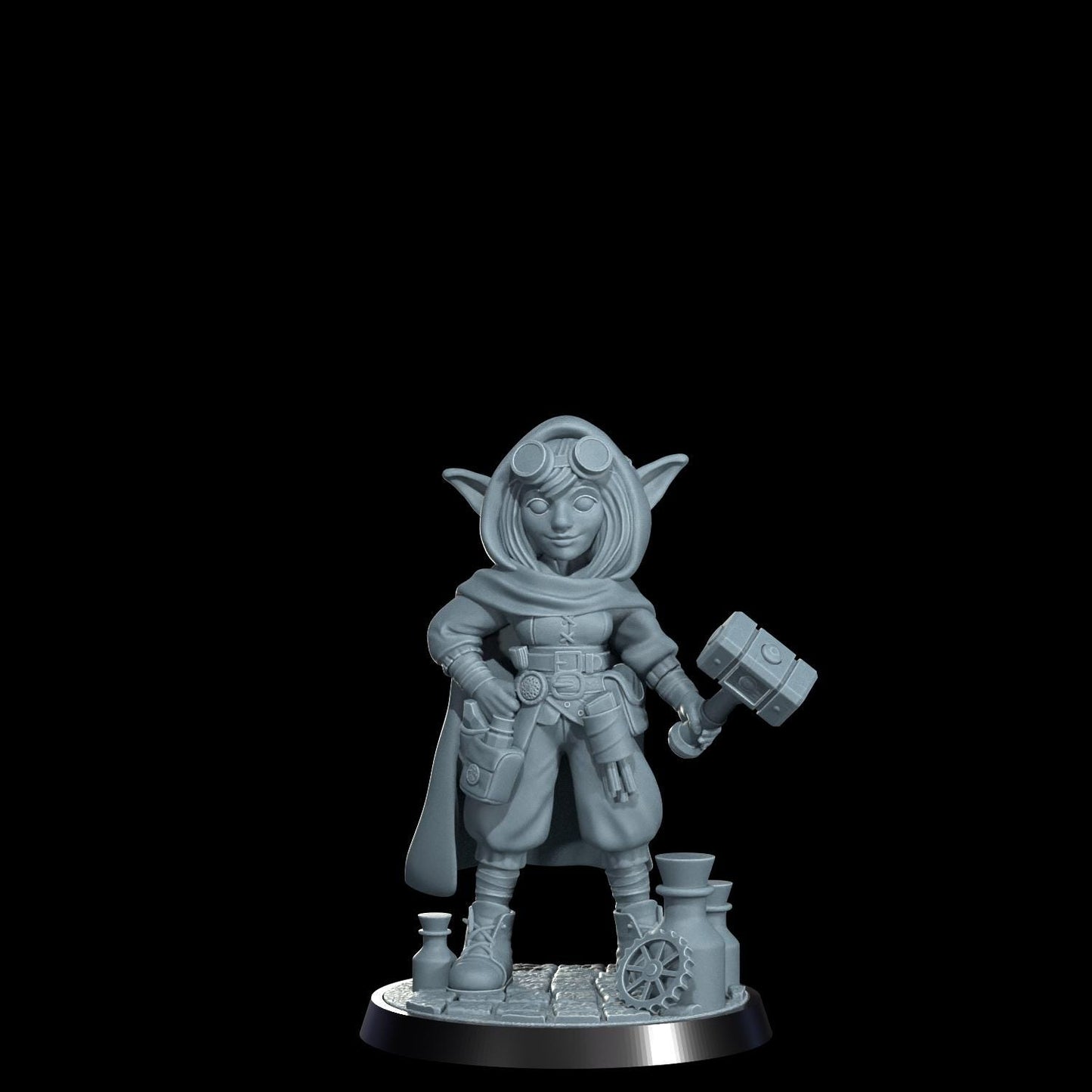 Gnome Artificer Figure (Alternate Weapon Variations) - Cosmondo - 75mm / 120mm