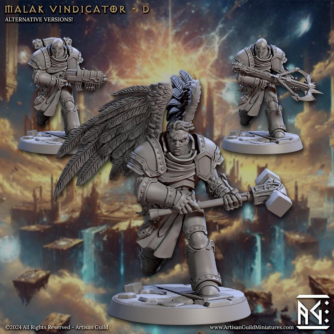 Malak Vindicator Miniature (6 Variations) - Artisan Guild - 28mm / 32mm / 36mm