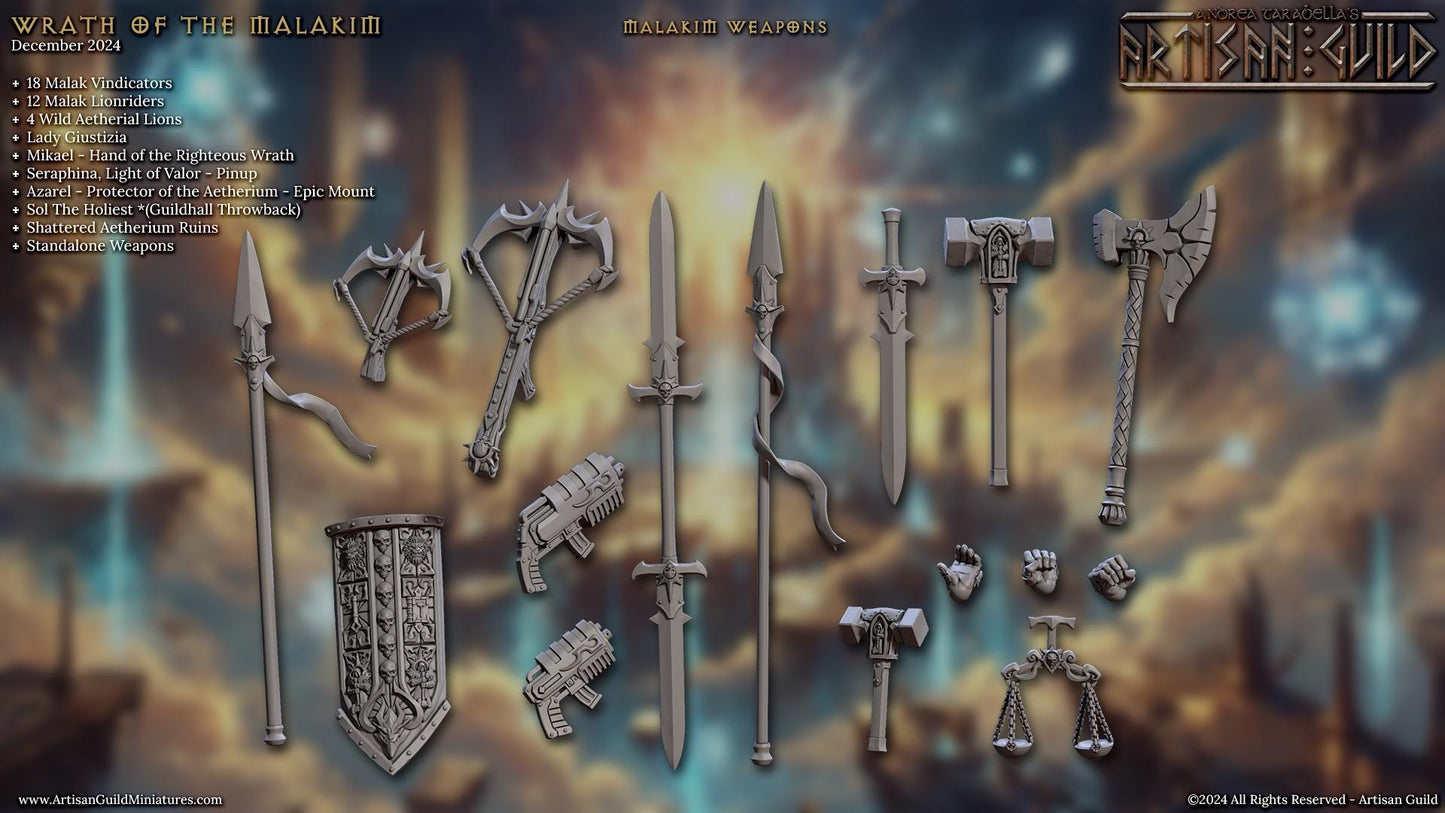 Malakim Weapons Set - Artisan Guild - 28mm / 32mm / 36mm