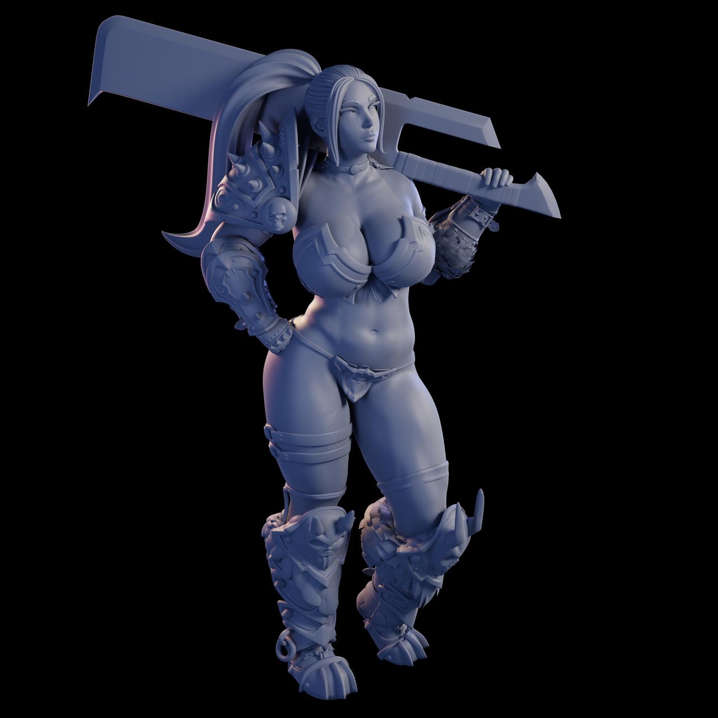 Champion Kara Miniature (Standard & NSFW Variations) - QB Works - 28mm / 32mm / 36mm / 75mm