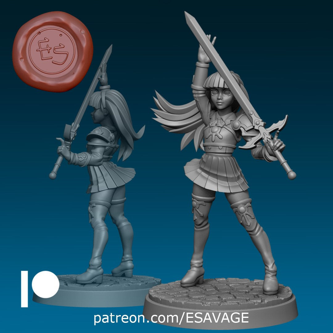Magic Knight Yumi - Ethan Savage Studios - 28mm / 32mm / 36mm / 75mm
