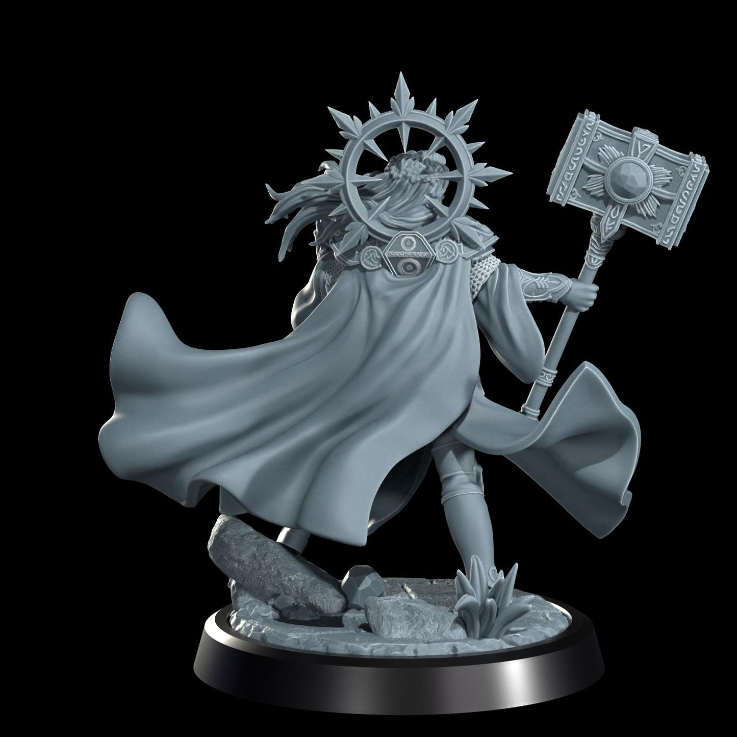 Aasimar Cleric Miniature (Alternate Weapon Variations) - Cosmondo - 28mm / 32mm / 36mm / 75mm / 120mm