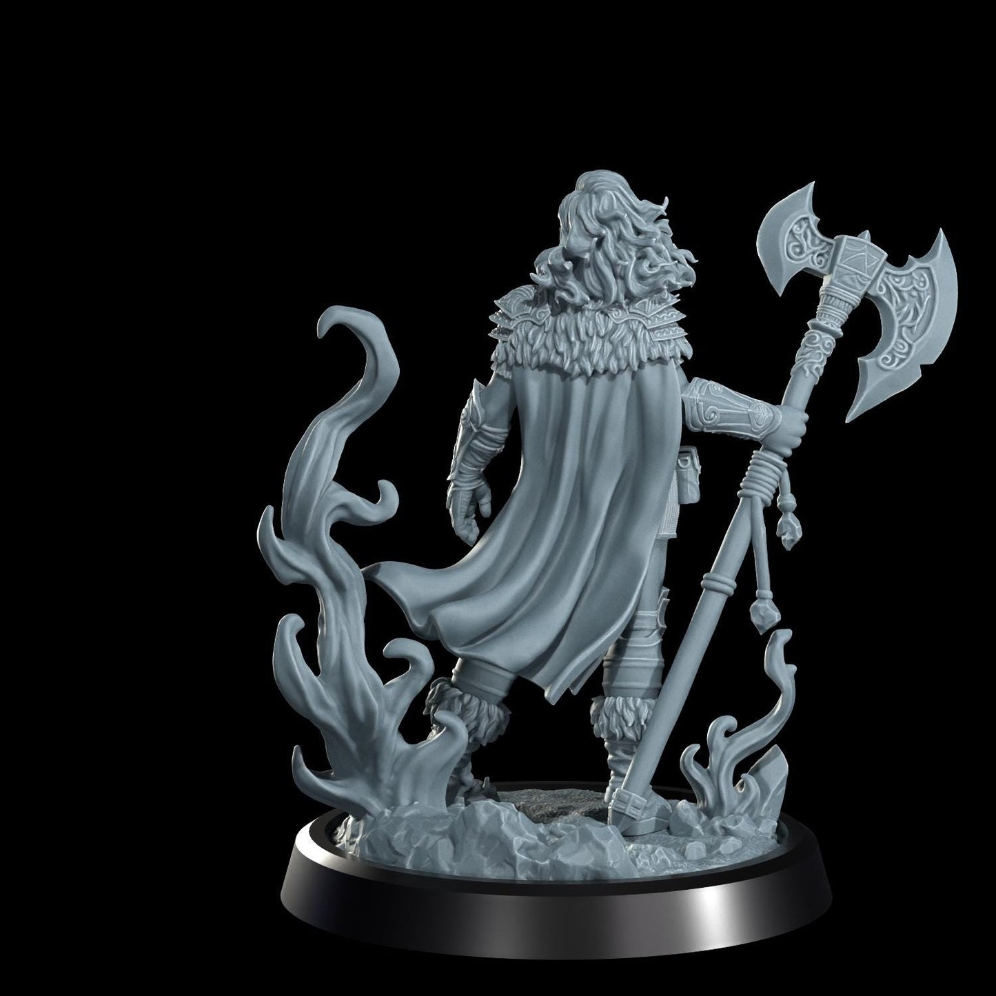 Fire Genasi Miniature (Alternate Weapon Variations) - Cosmondo - 28mm / 32mm / 36mm / 75mm / 120mm