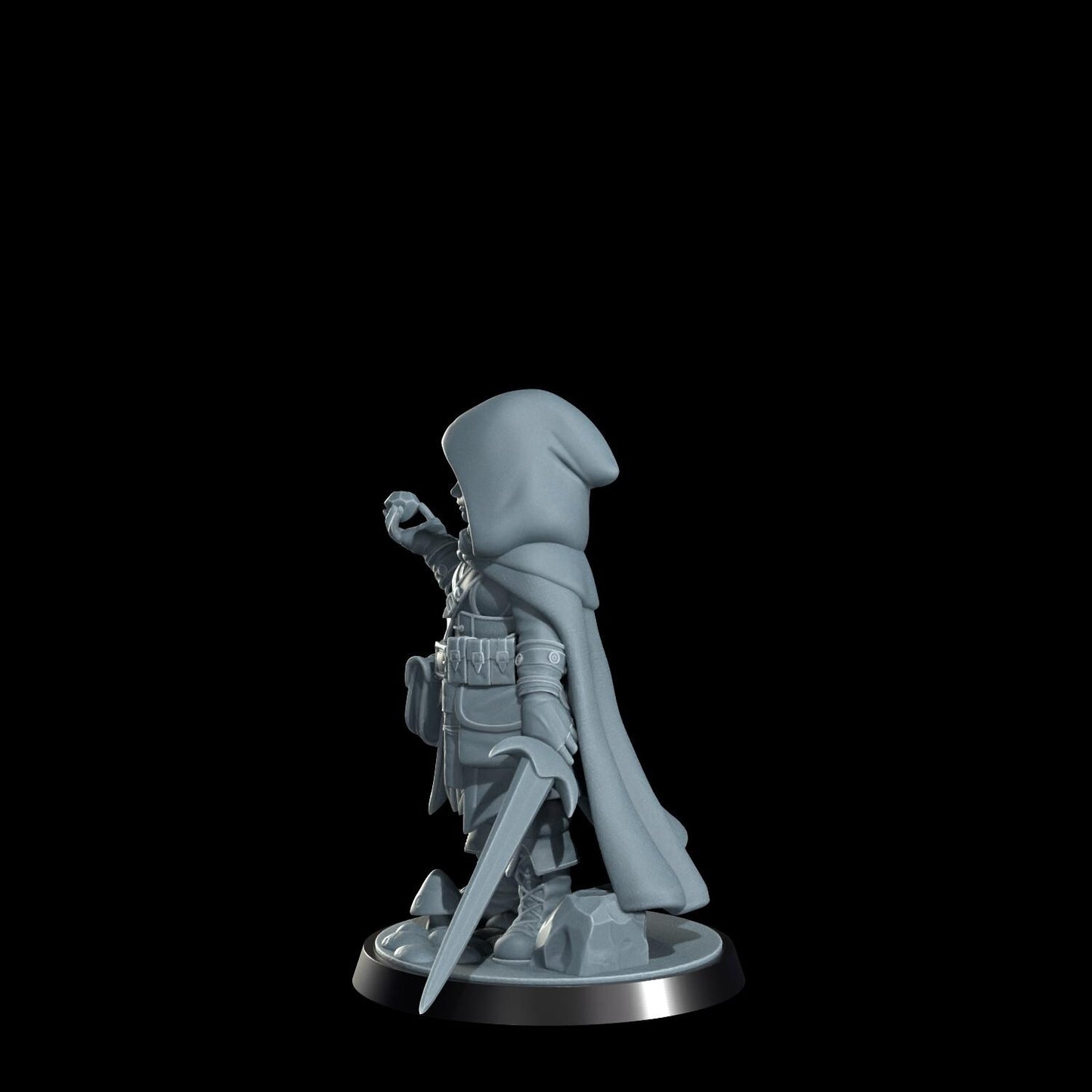 Halfling Rogue Miniature (Alternate Weapon Variations) - Cosmondo - 28mm / 32mm / 36mm / 75mm / 120mm