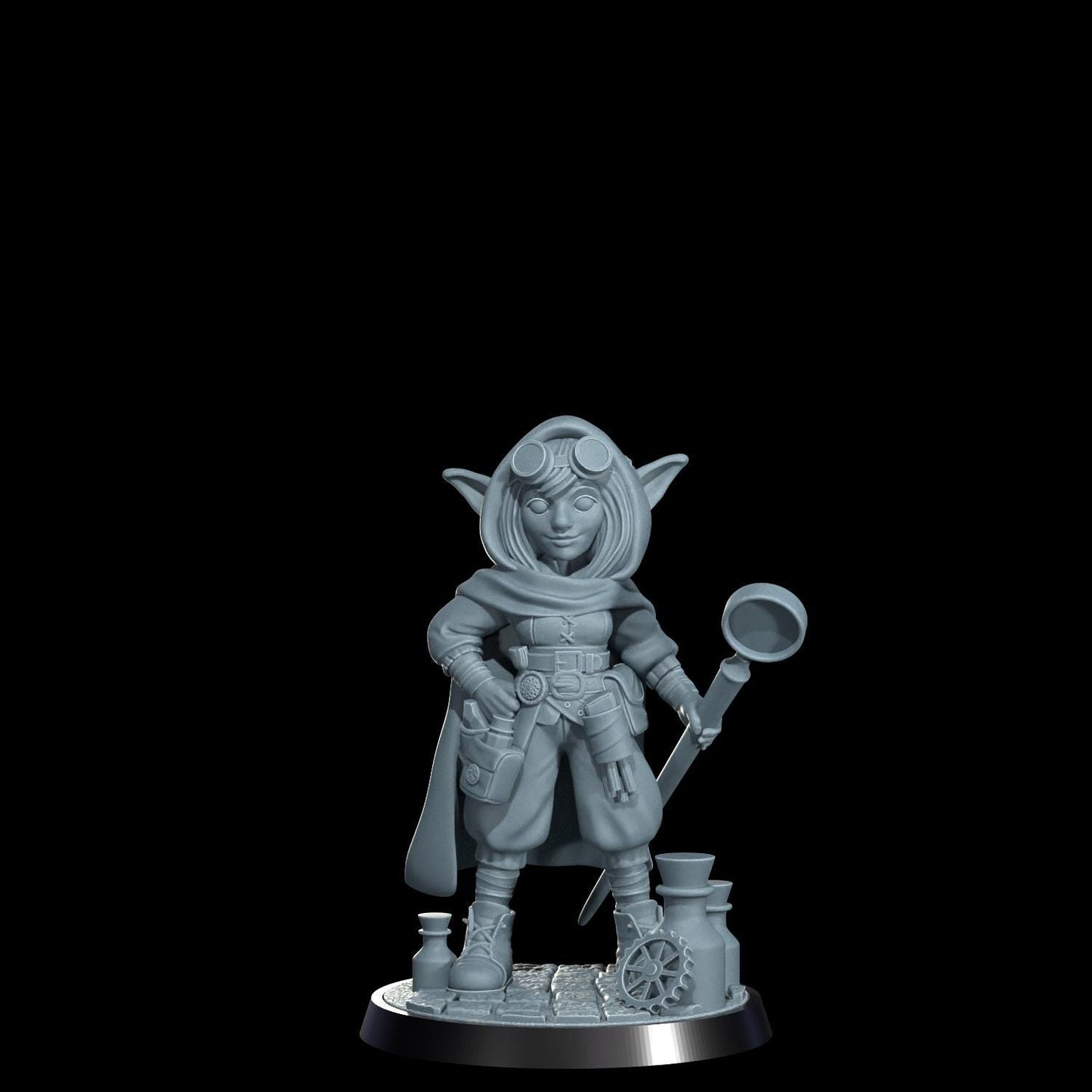 Gnome Artificer Figure (Alternate Weapon Variations) - Cosmondo - 75mm / 120mm