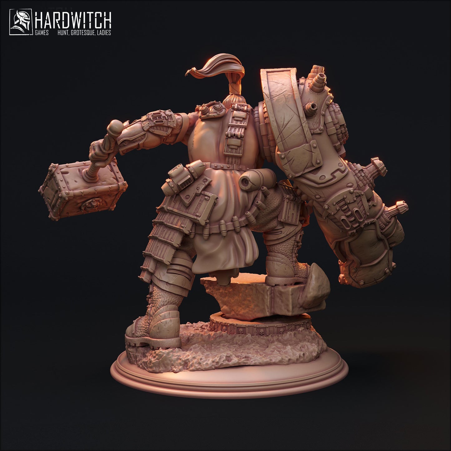 Grukk Metaleater Miniature - HardWitch Games - 28mm / 32mm / 36mm