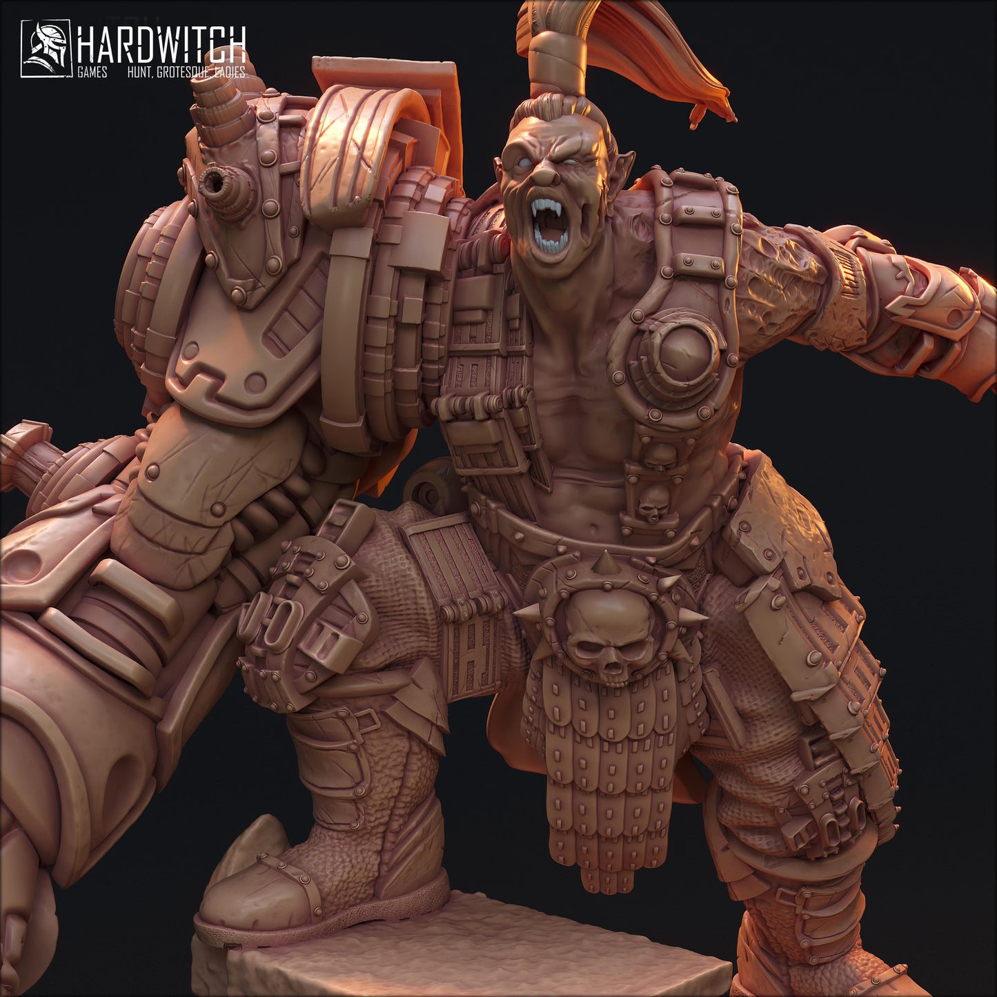Grukk Metaleater Miniature - HardWitch Games - 28mm / 32mm / 36mm