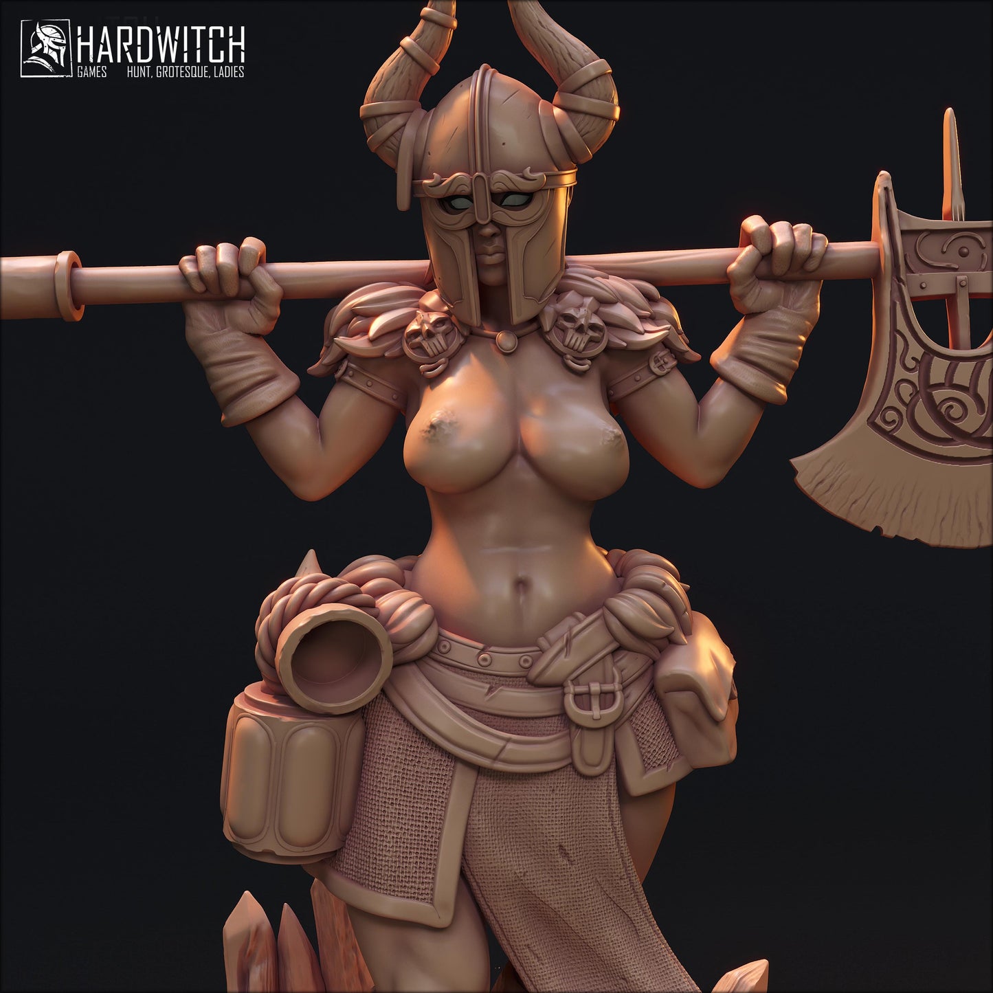 Linda Sabard Miniature (Standard & NSFW Variations) - HardWitch Games - 28mm / 32mm / 36mm