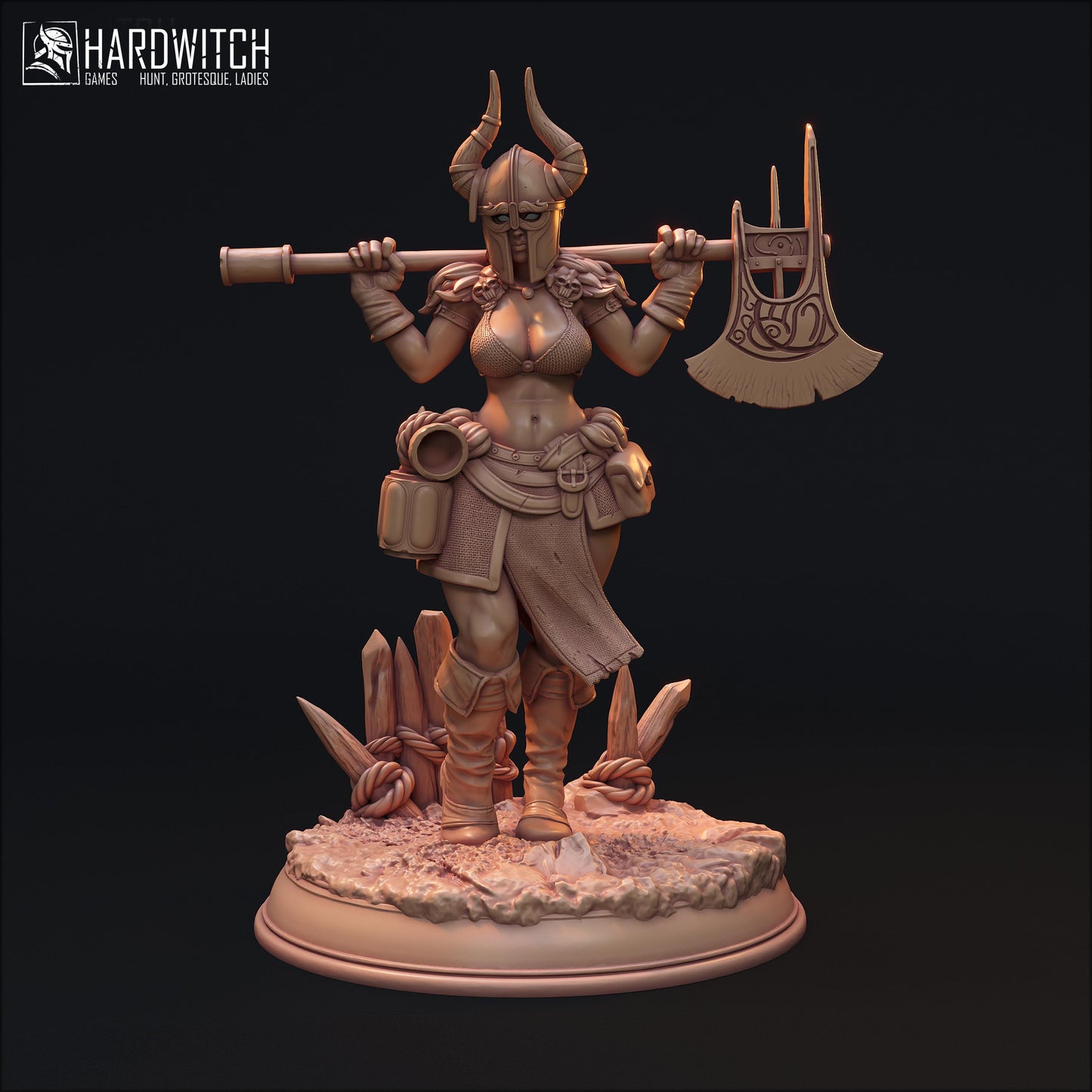 Linda Sabard Miniature (Standard & NSFW Variations) - HardWitch Games - 28mm / 32mm / 36mm