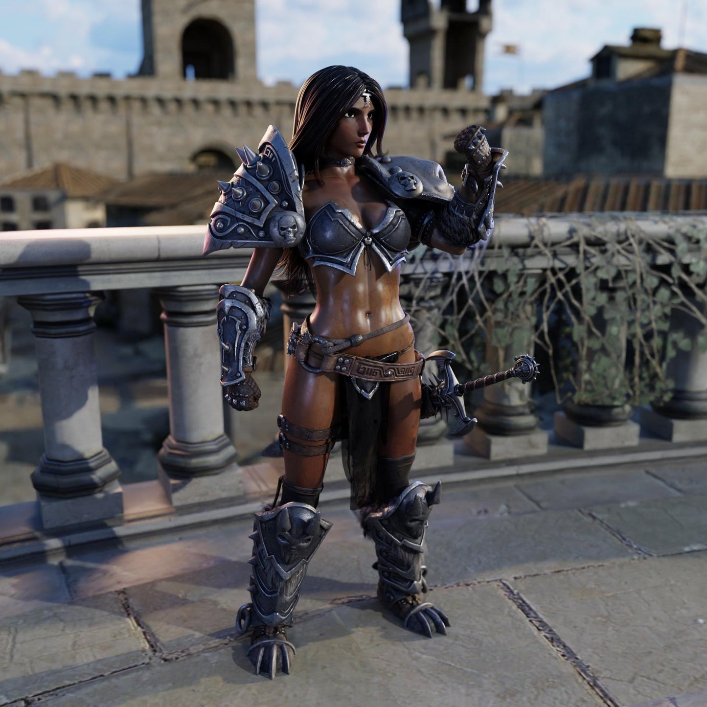 Champion Anya Miniature (Standard & NSFW Variations) - QB Works - 28mm / 32mm / 36mm / 75mm