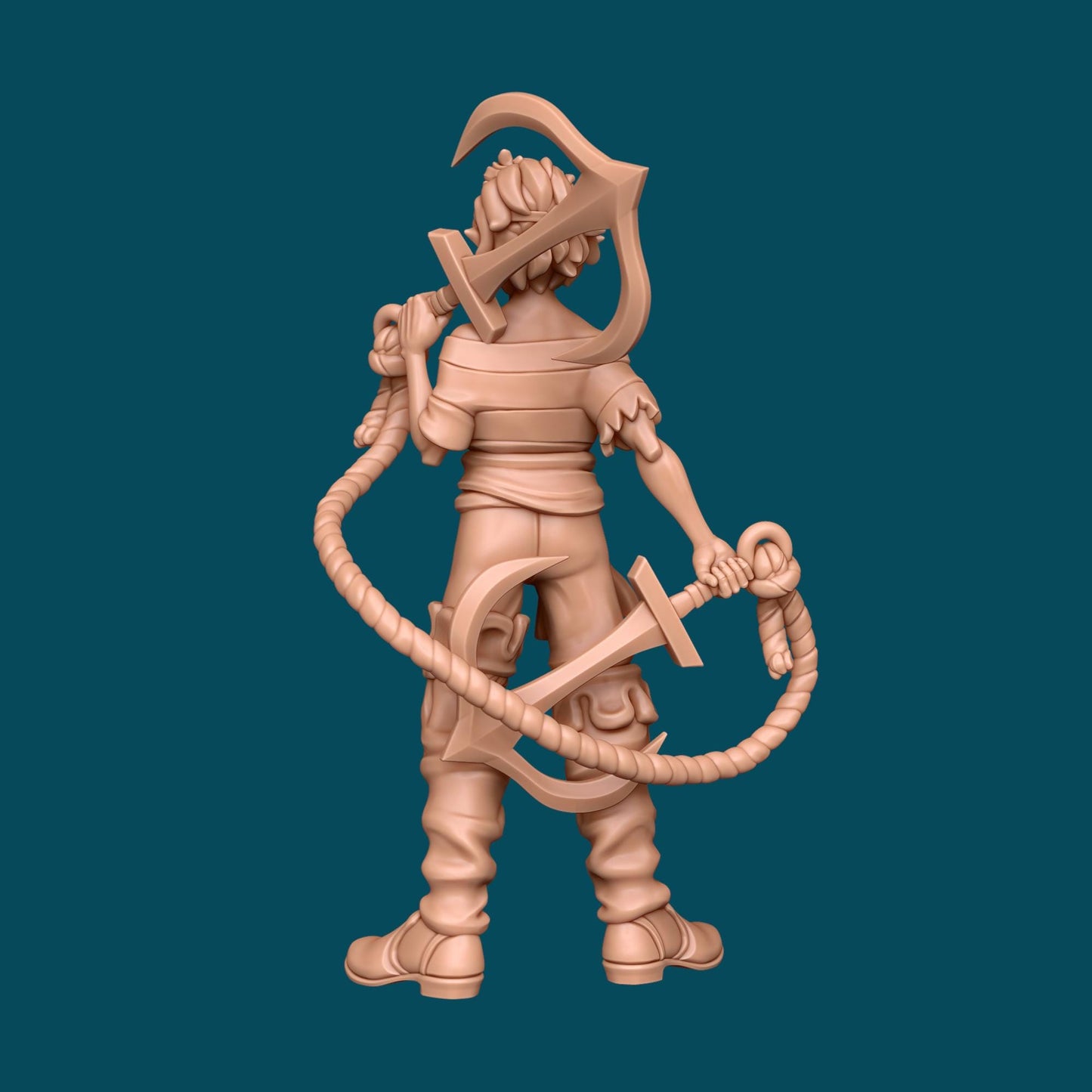 Taffrail, Feisty Pirate Miniature - Awkward Penguin’s Minis - 28mm / 32mm / 36mm