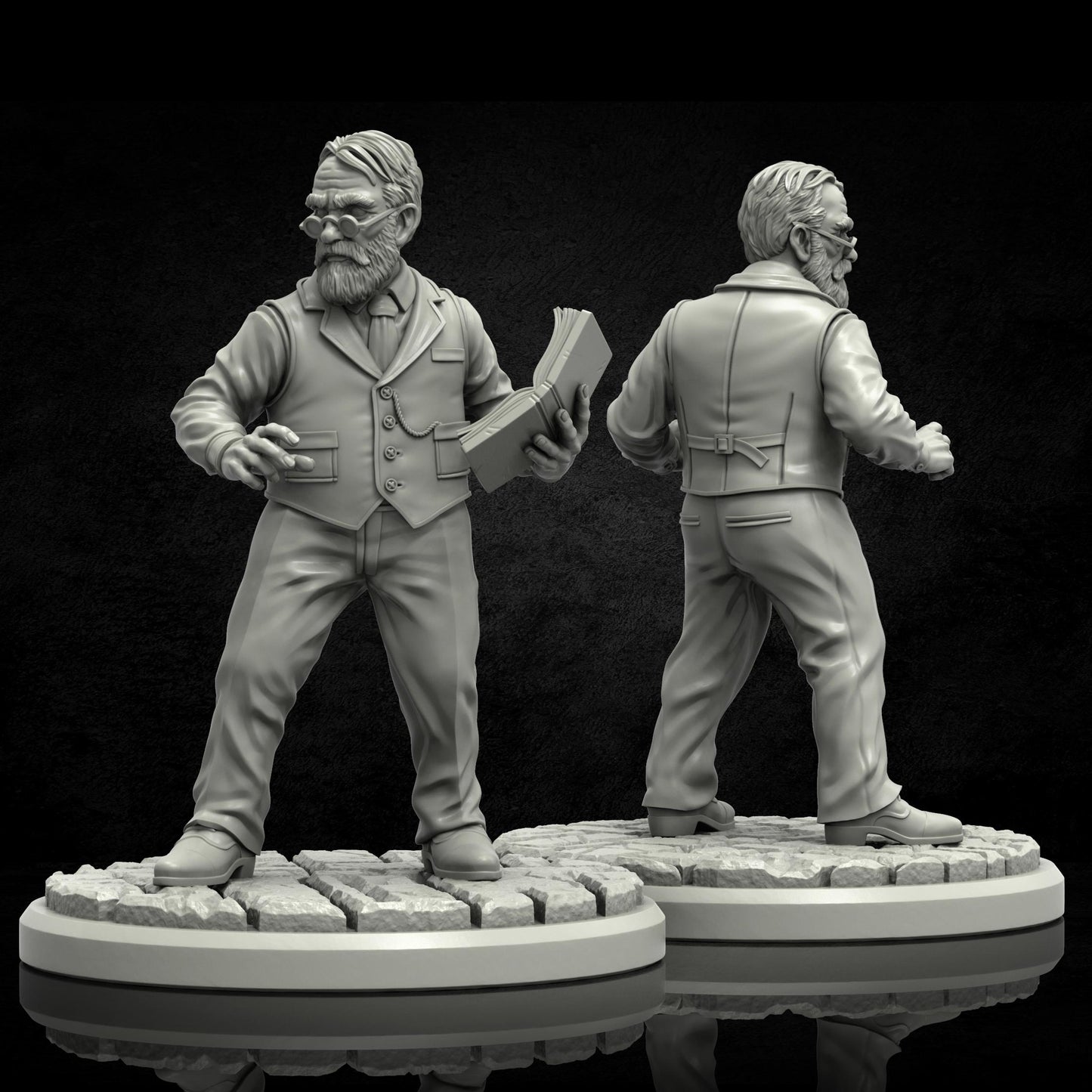 Lead Librarian Miniature - Adaevy Creations - 28mm / 32mm / 36mm