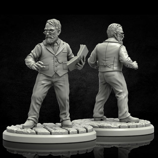 Lead Librarian Miniature - Adaevy Creations - 28mm / 32mm / 36mm