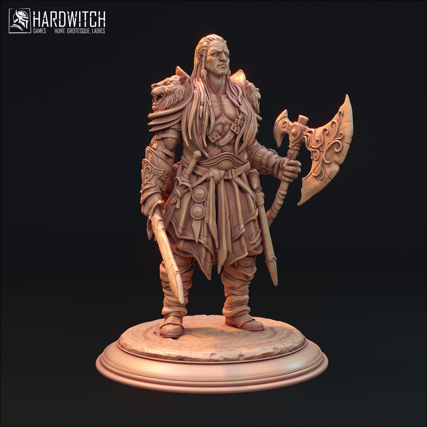Lucius Staffard Miniature - HardWitch Games - 28mm / 32mm / 36mm