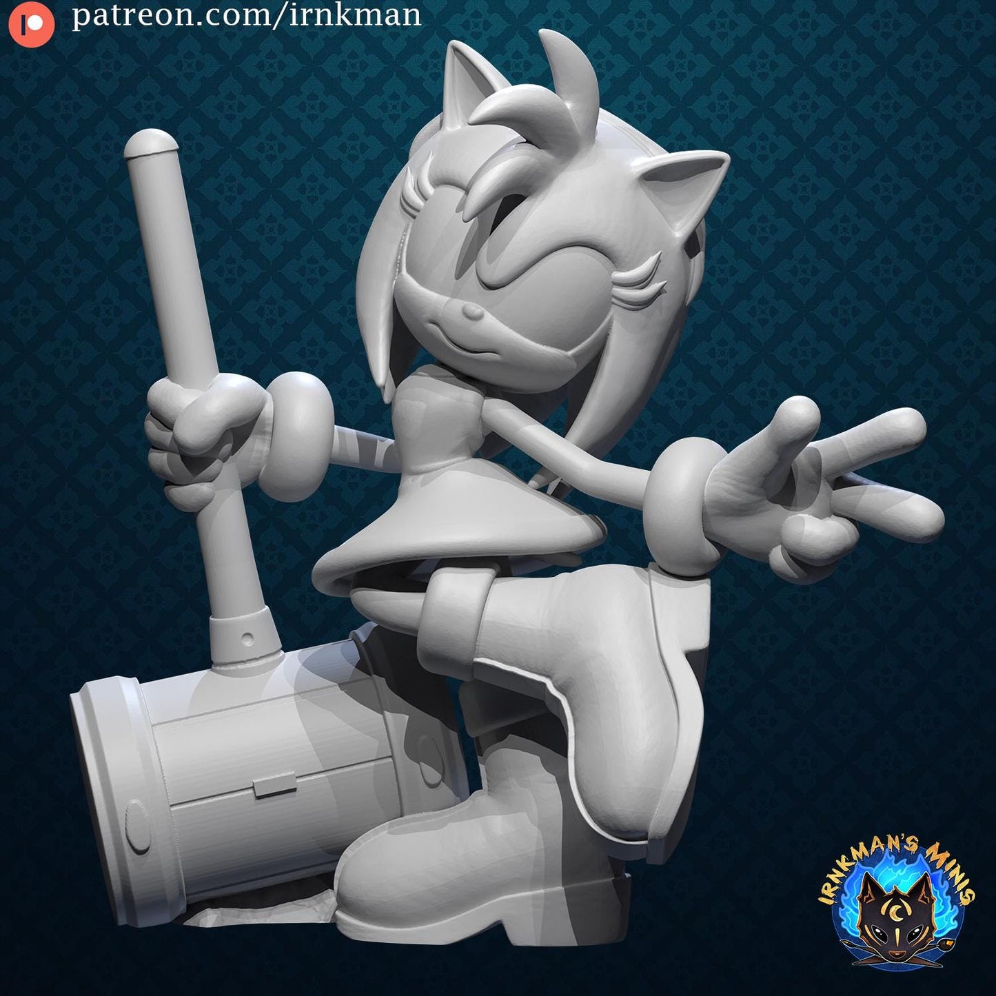 Hammer Hedgehog Miniature - Irnkman's Minis - 28mm / 32mm / 36mm