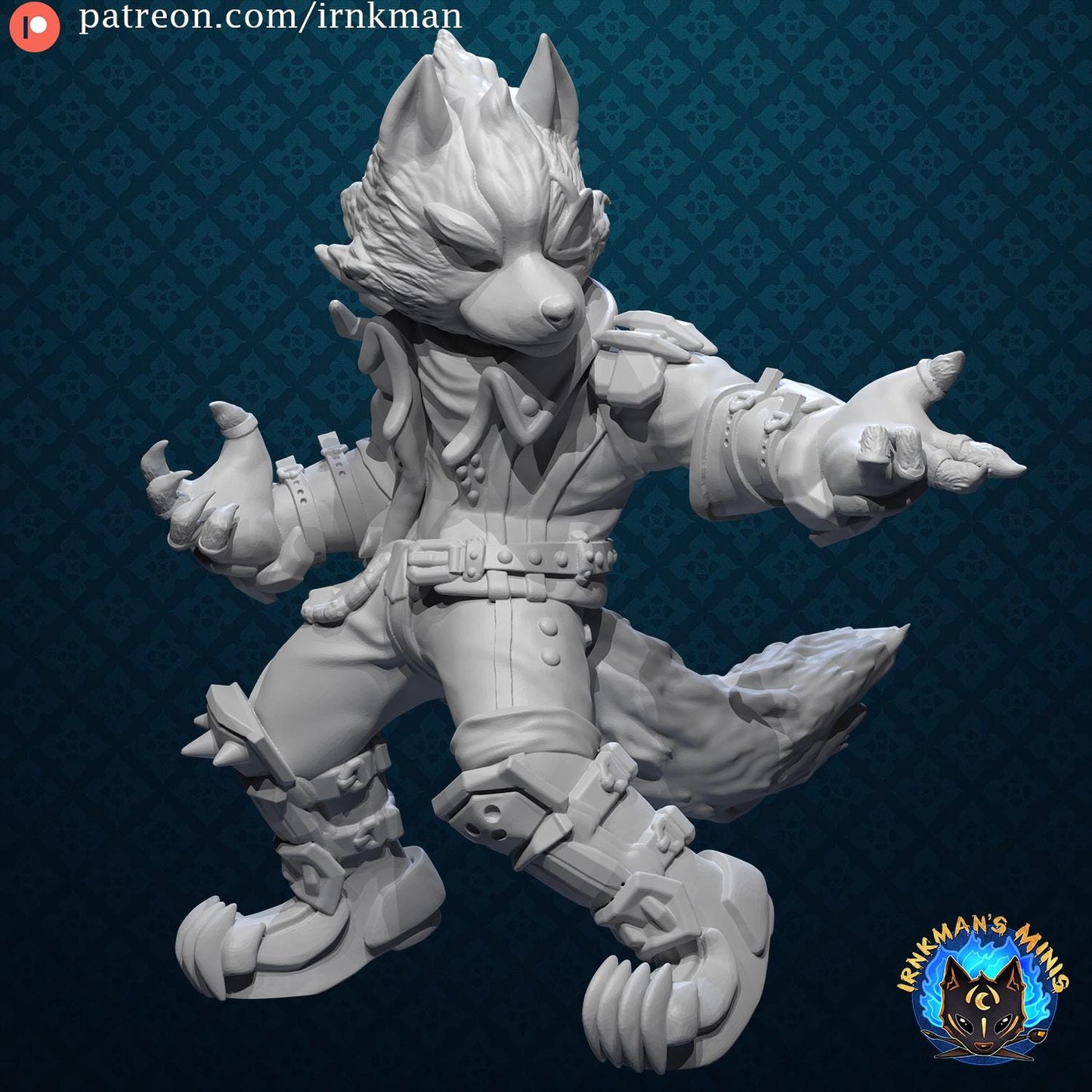 Galaxy Wolf Miniature - Irnkman's Minis - 28mm / 32mm / 36mm