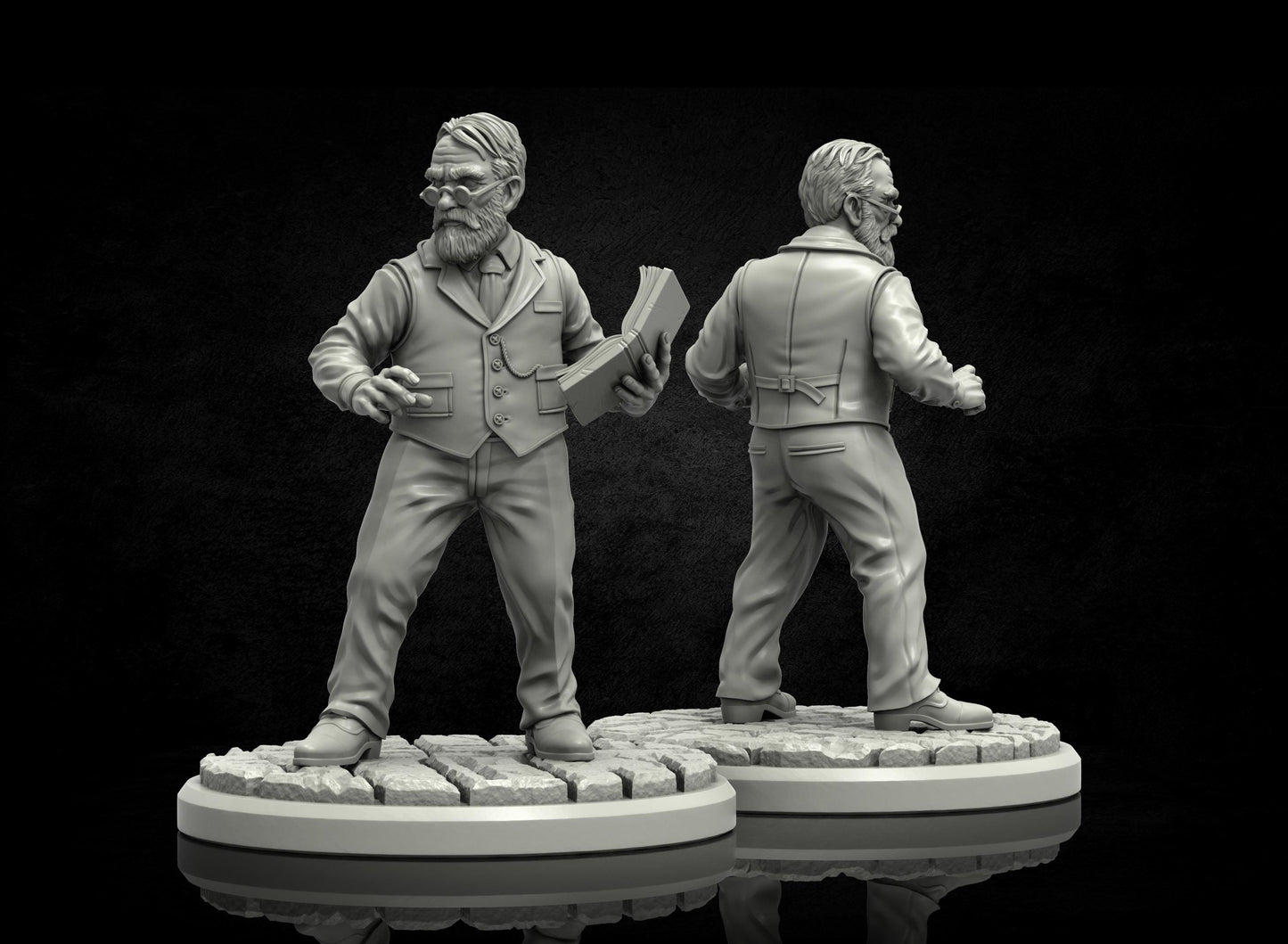 Lead Librarian Miniature - Adaevy Creations - 28mm / 32mm / 36mm