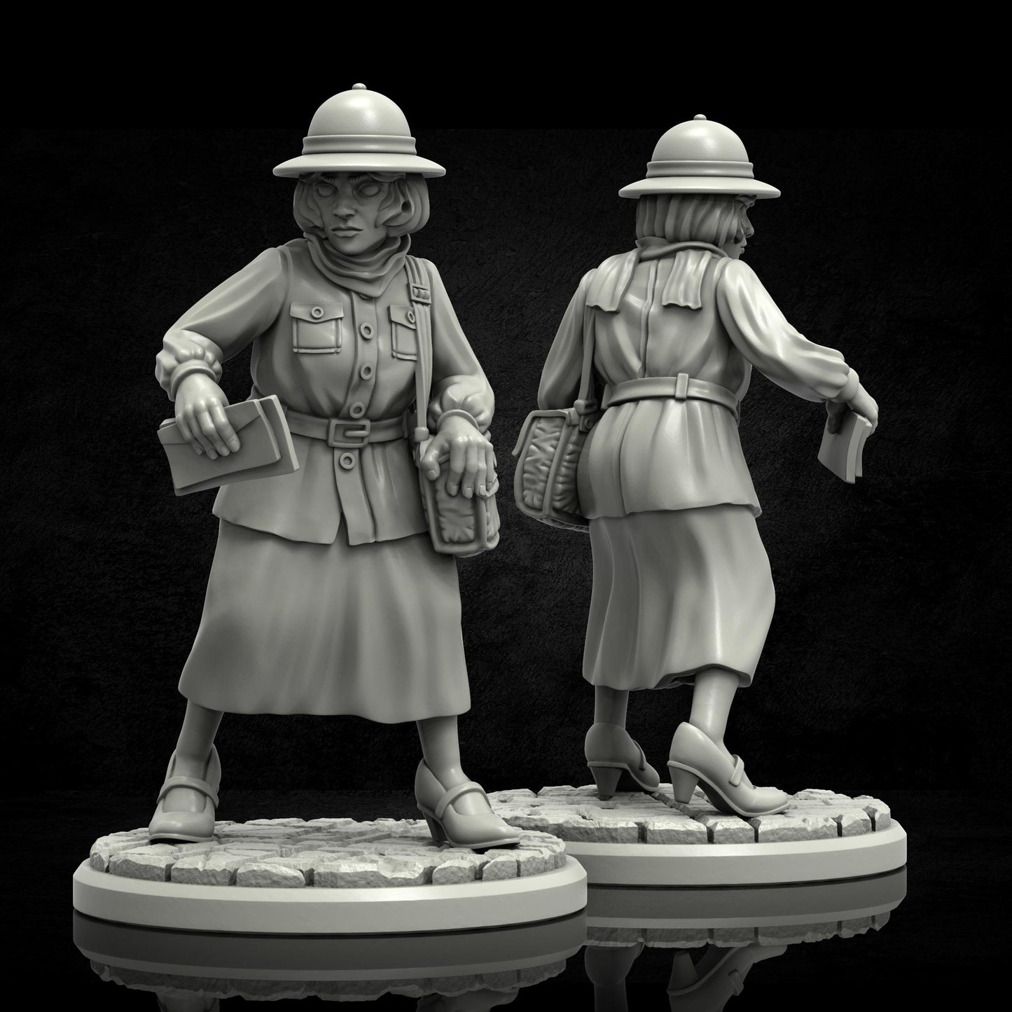 Letter Carrier Miniature - Adaevy Creations - 28mm / 32mm / 36mm
