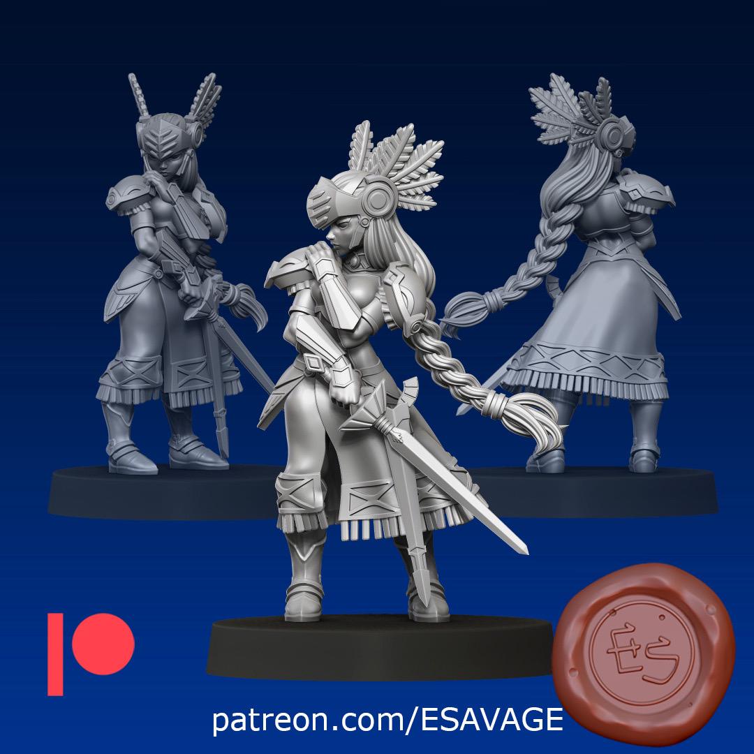 Valkyrie Miniature - Ethan Savage Studios - 28mm / 32mm / 36mm