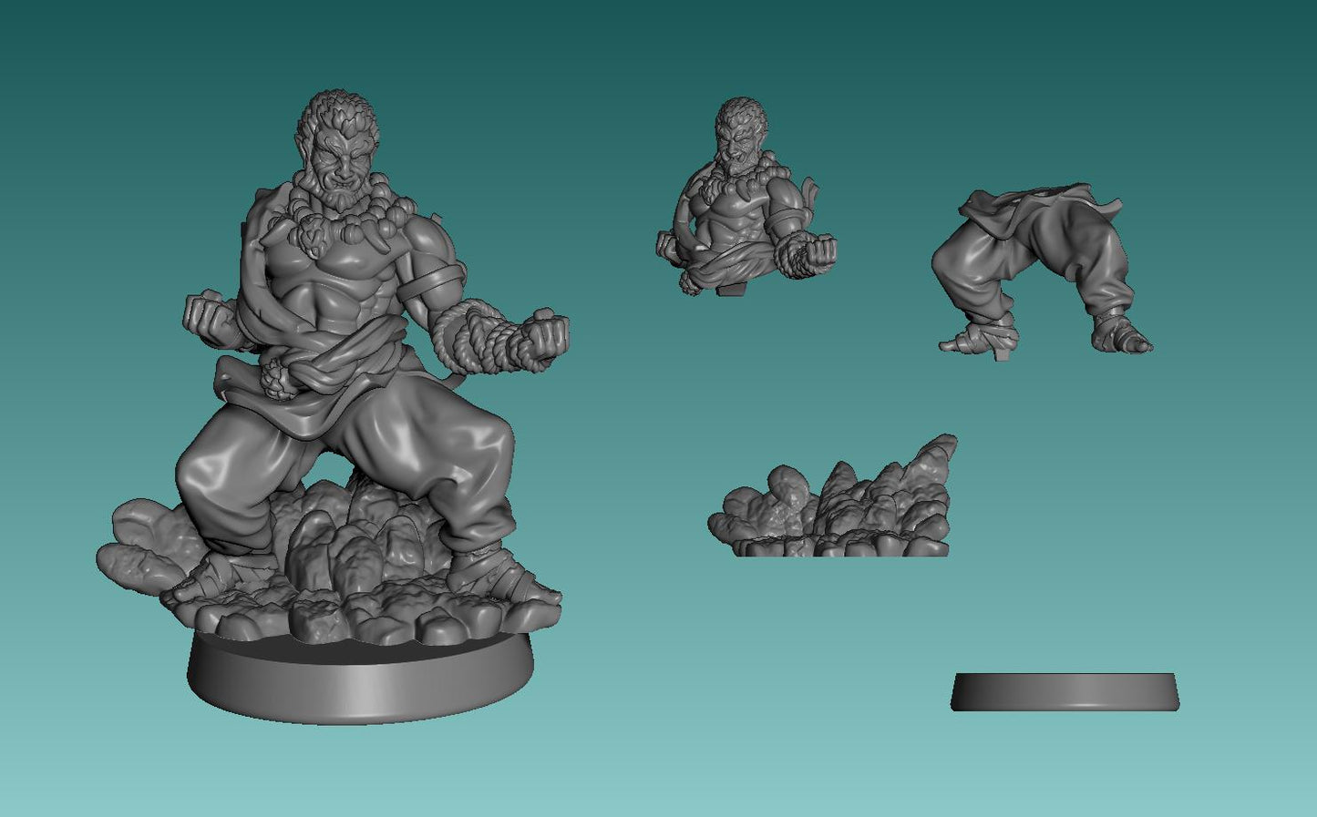 Pummzo, Reaching Fist Miniature - LPOMC - 28mm / 32mm / 36mm / 75mm
