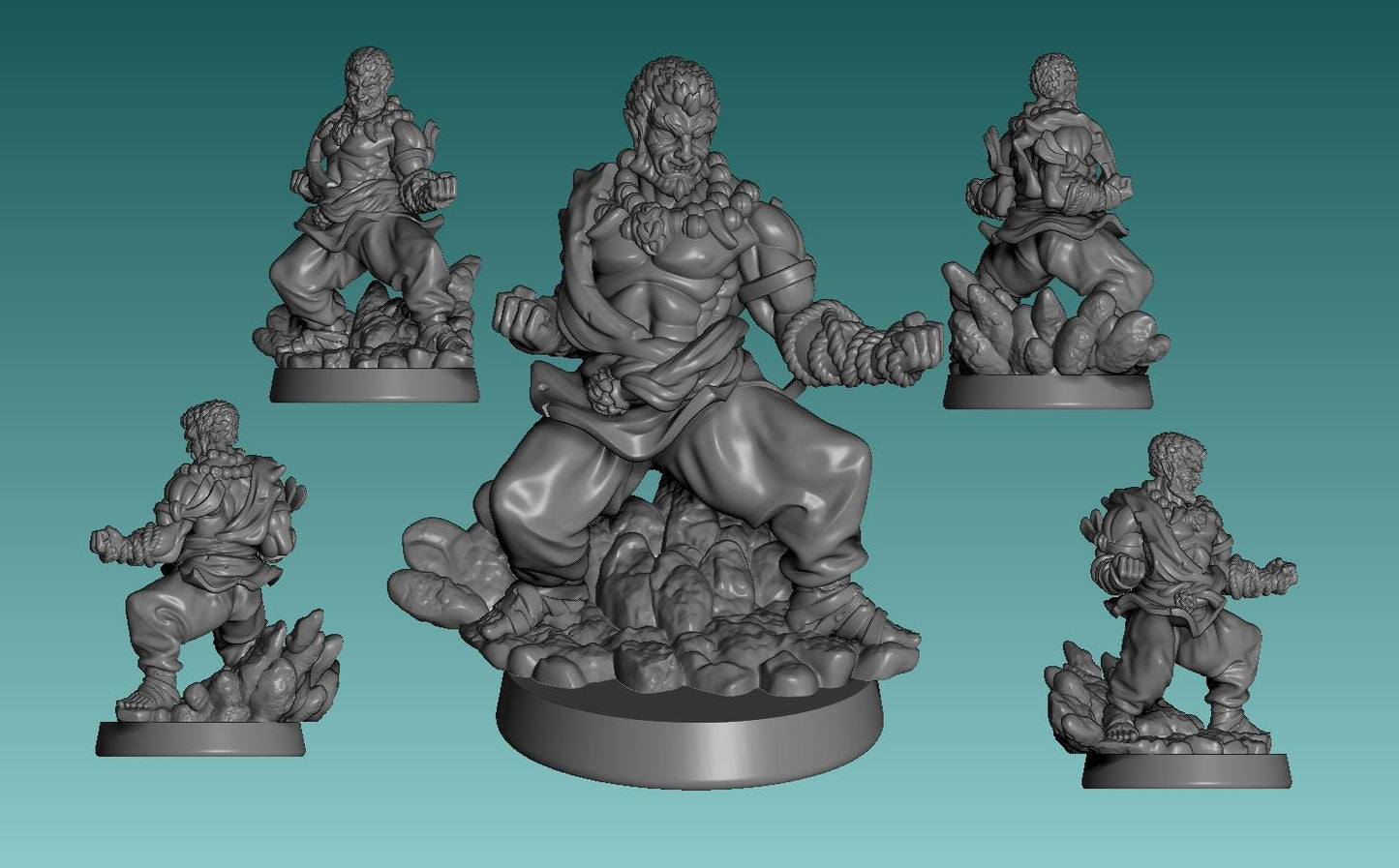 Pummzo, Reaching Fist Miniature - LPOMC - 28mm / 32mm / 36mm / 75mm