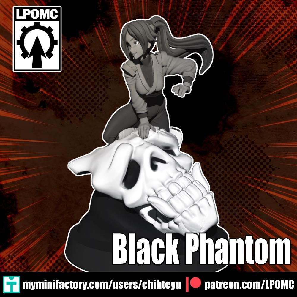 Black Phantom Miniature - LPOMC - 28mm / 32mm / 36mm / 75mm