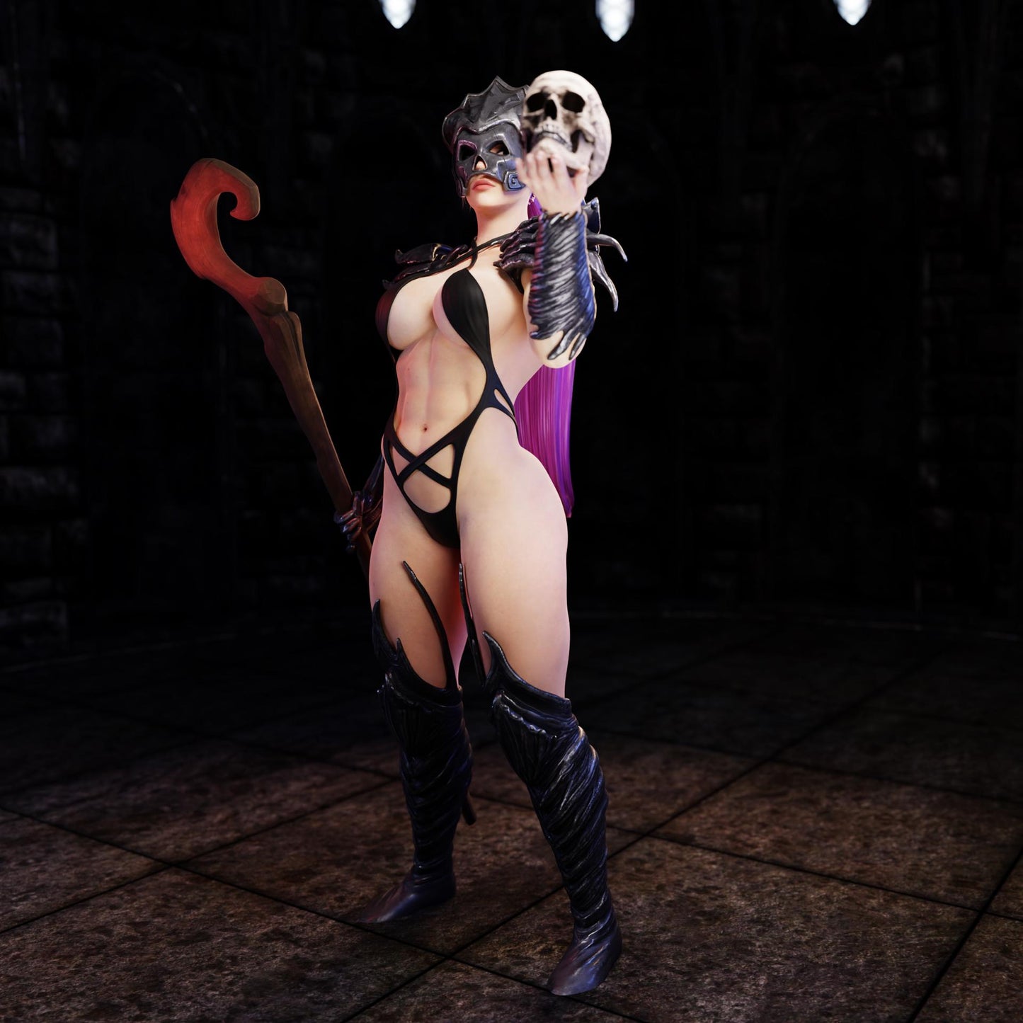 Witch of Desire Oryn Miniature - 28mm / 32mm / 36mm / 75mm - Standard & NSFW Variations - QB Works