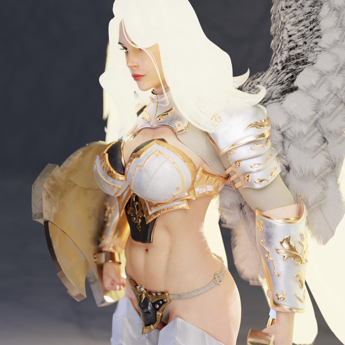 Angelic Knight Miniature - 28mm / 32mm / 36mm / 75mm - Standard & NSFW Variations - QB Works