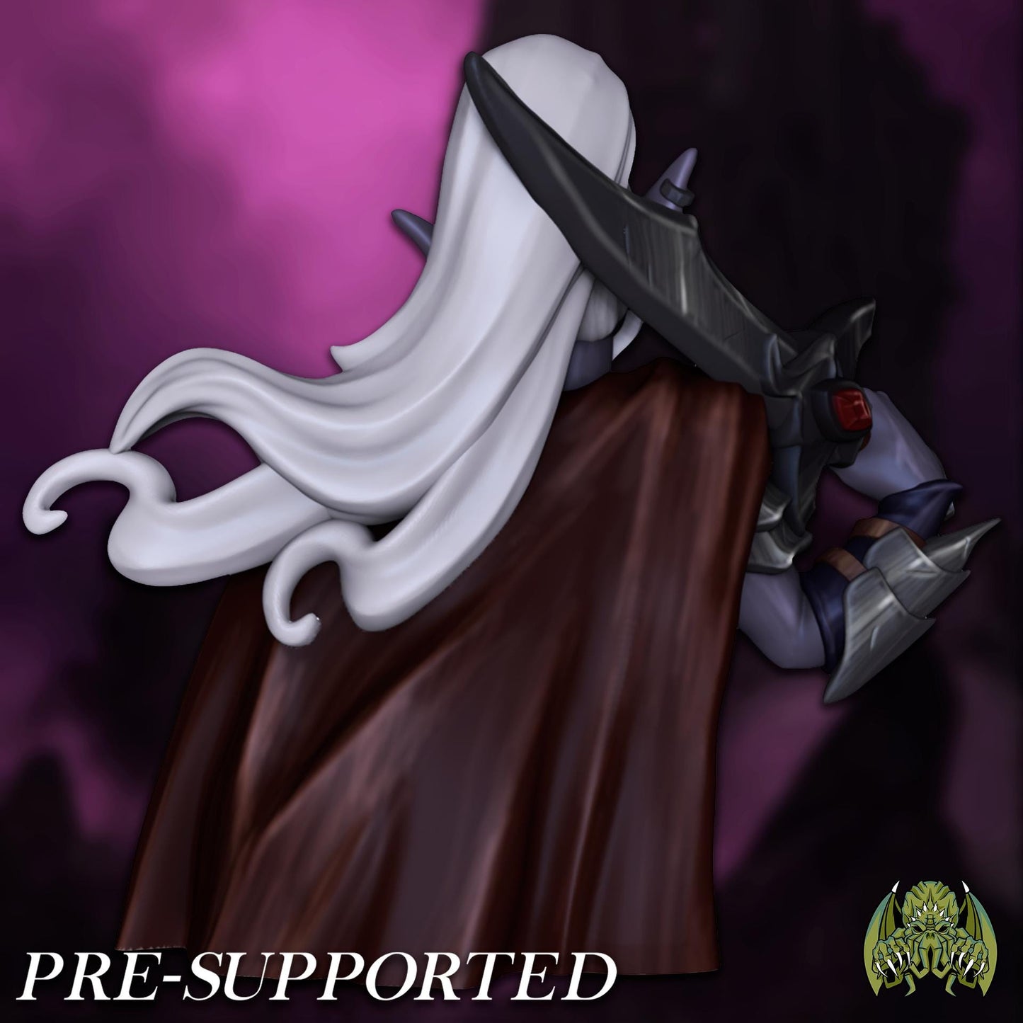 Drizara, Dark Elf Warrior Miniature - 28mm / 32mm / 36mm / Bust - Miniatures of Madness