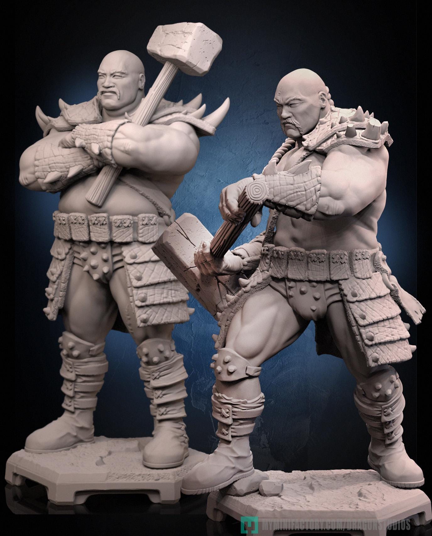 Bad Brothers Miniatures - 55mm Height / 90mm Height - DraGun Studios