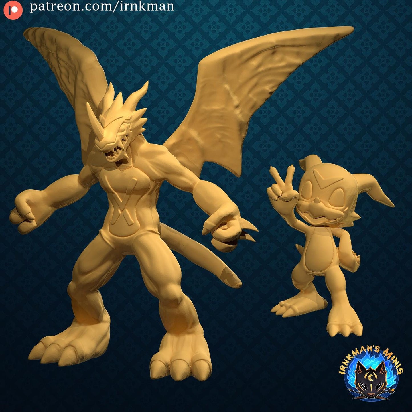 Veemon Digivolution Line Miniatures - Irnkman's Minis