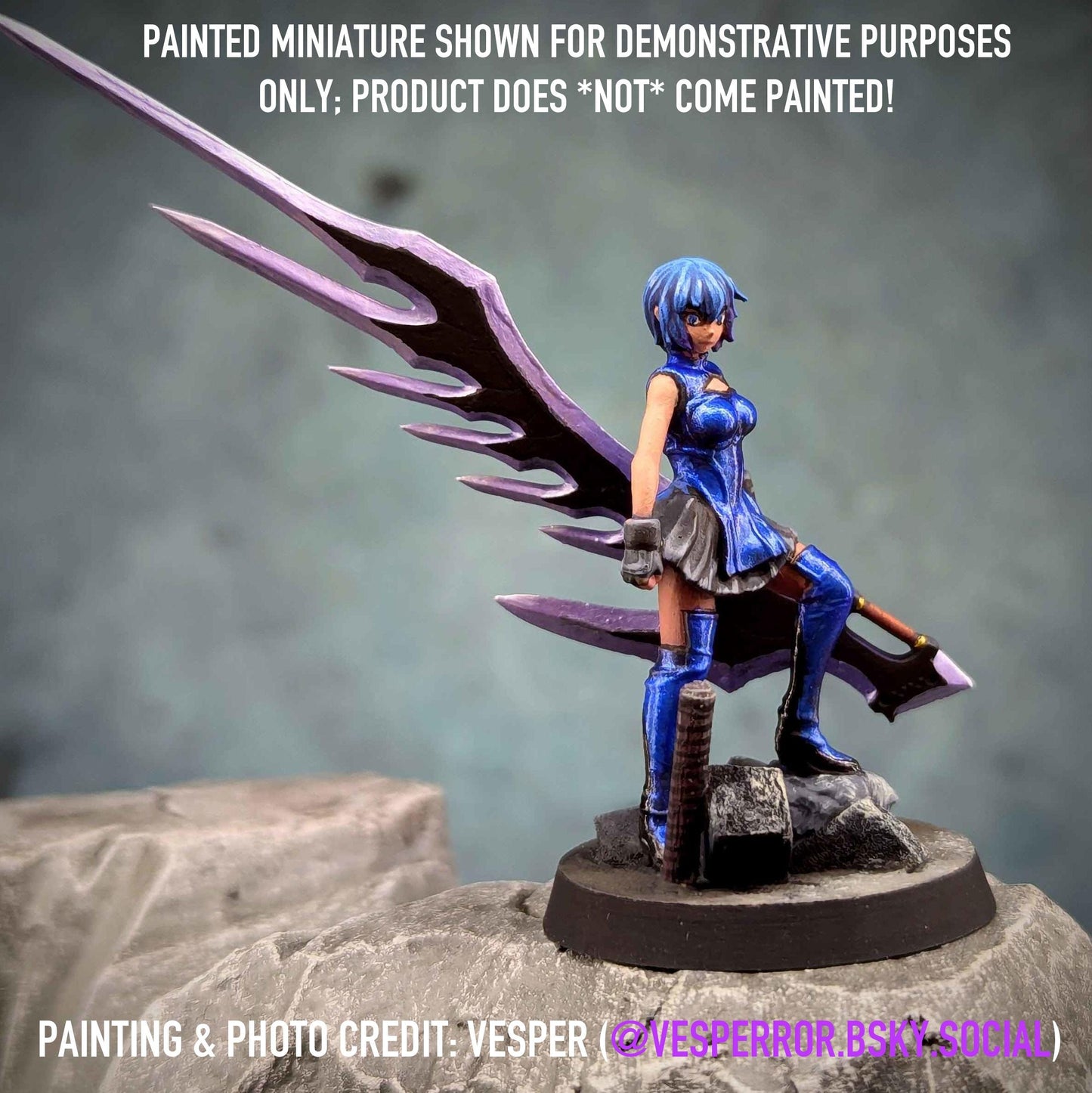 Executioner Senpai Miniature - Unlimited Fantasy Minis - 28mm / 32mm / 36mm