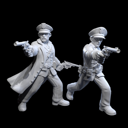 High Speed Horror Law Enforcement Miniature - 28mm / 32mm / 36mm - Cosmondo - Resin Printed 3D Printed for TTRPGs