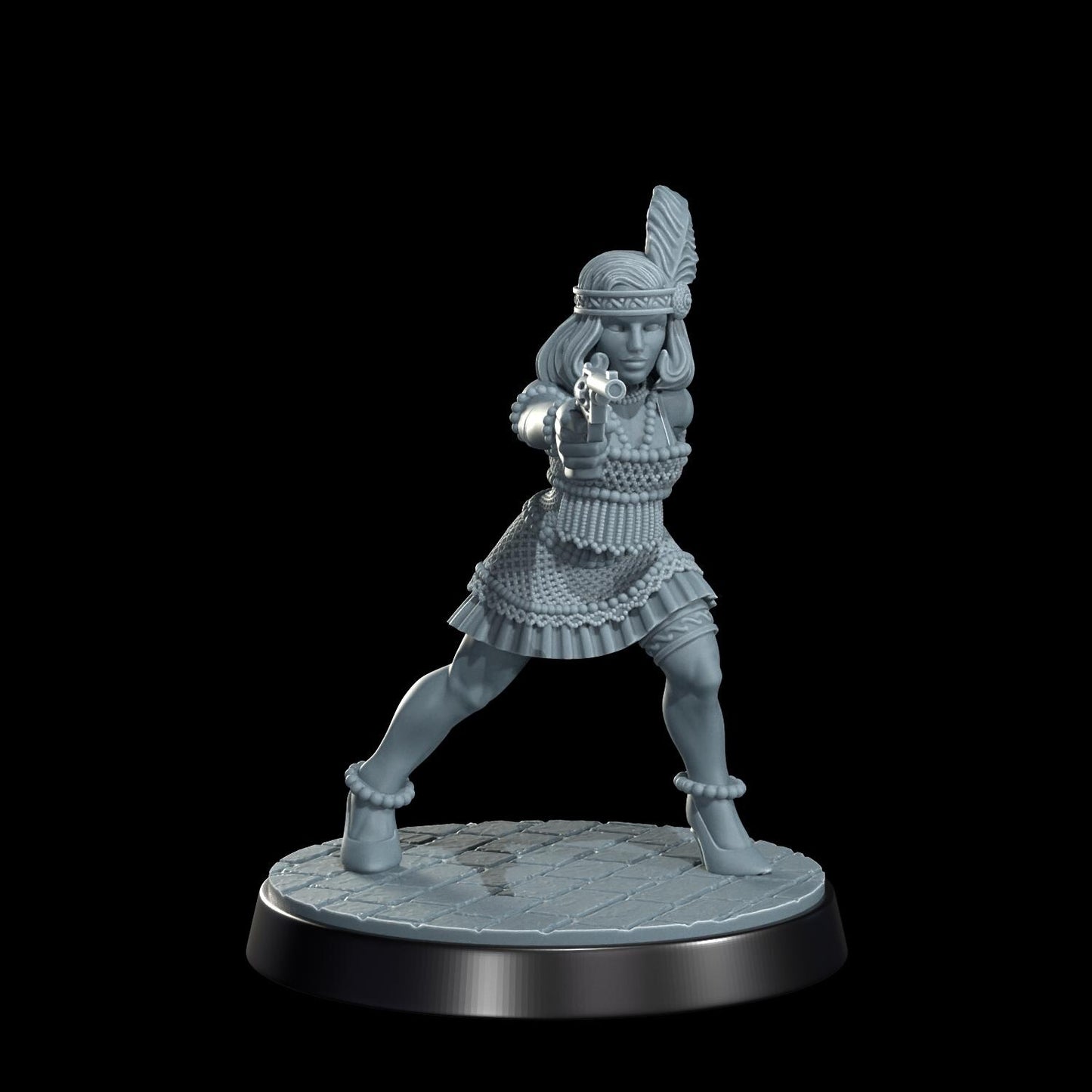 High Speed Horror Flapper Miniature - 28mm / 32mm / 36mm - Cosmondo - Resin Printed 3D Printed TTRPG