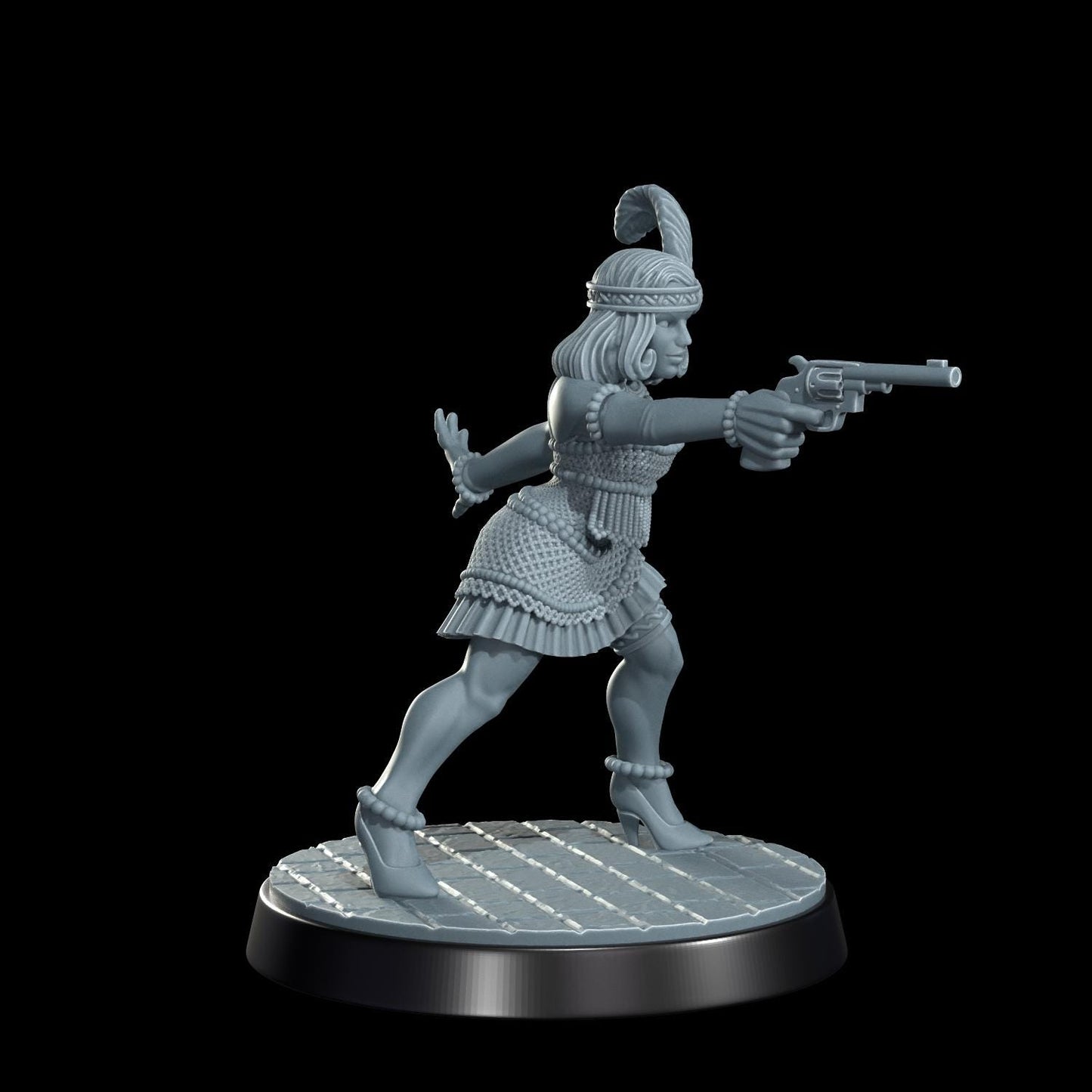 High Speed Horror Flapper Miniature - 28mm / 32mm / 36mm - Cosmondo - Resin Printed 3D Printed TTRPG