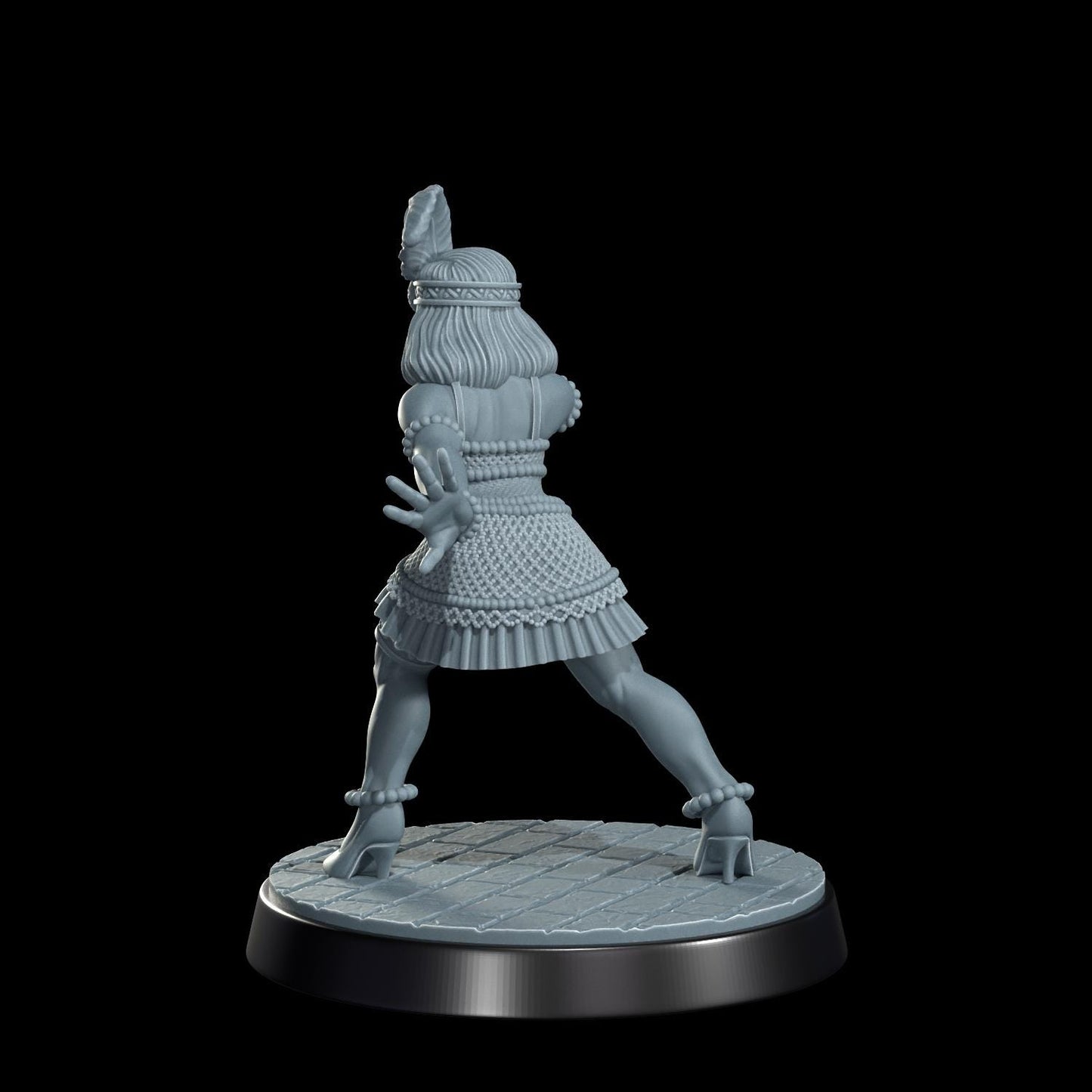 High Speed Horror Flapper Miniature - 28mm / 32mm / 36mm - Cosmondo - Resin Printed 3D Printed TTRPG