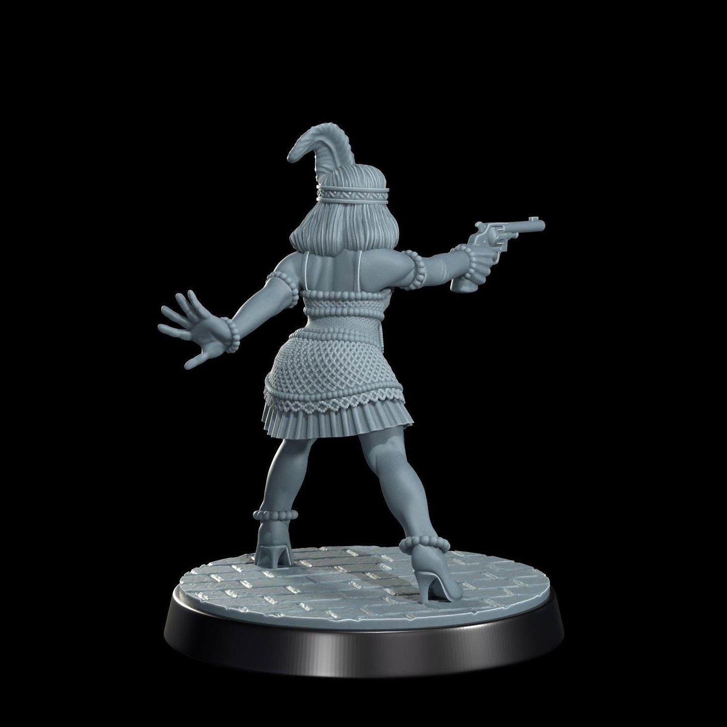 High Speed Horror Flapper Miniature - 28mm / 32mm / 36mm - Cosmondo - Resin Printed 3D Printed TTRPG
