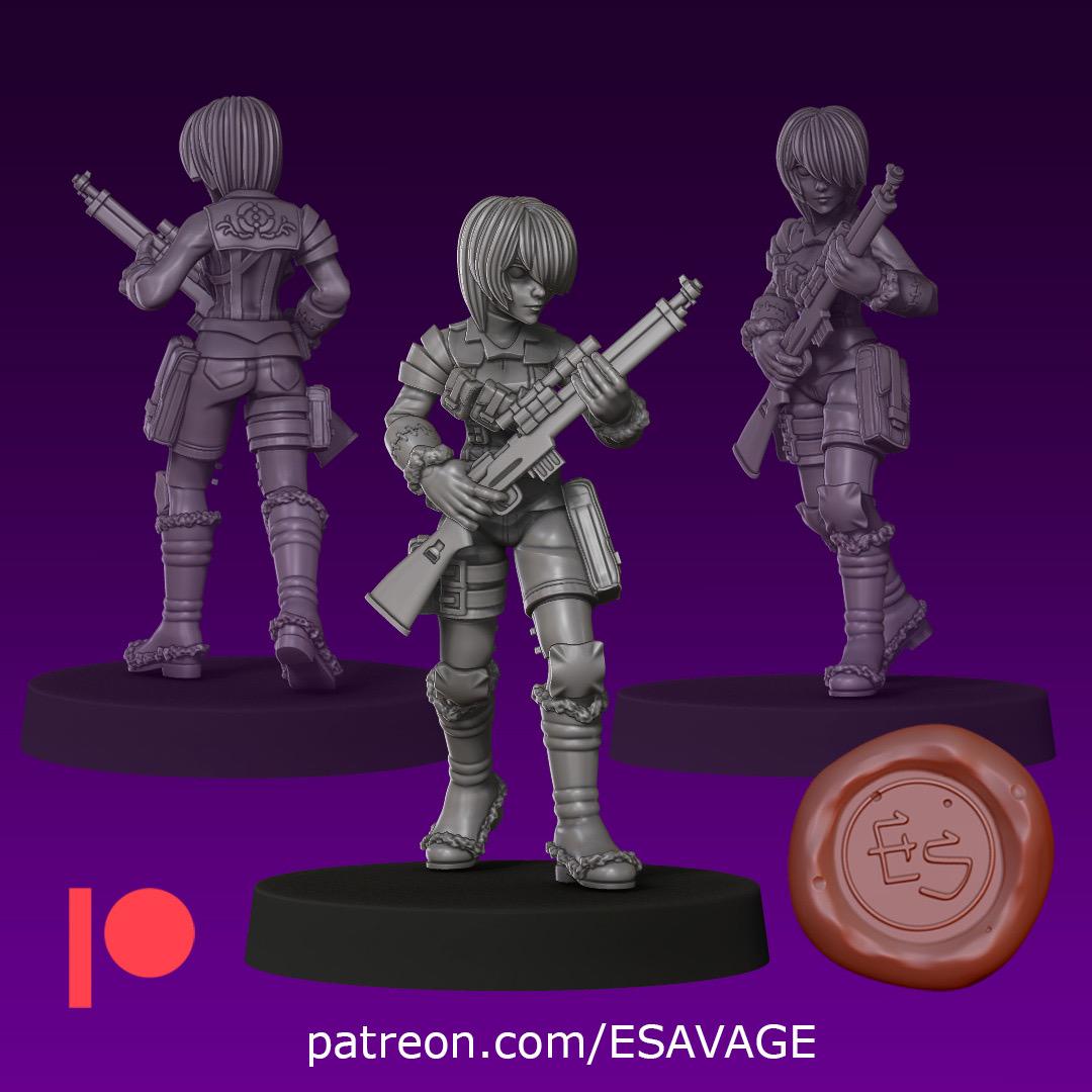 Scout Marina Miniature - Ethan Savage Studios - 28mm / 32mm / 36mm